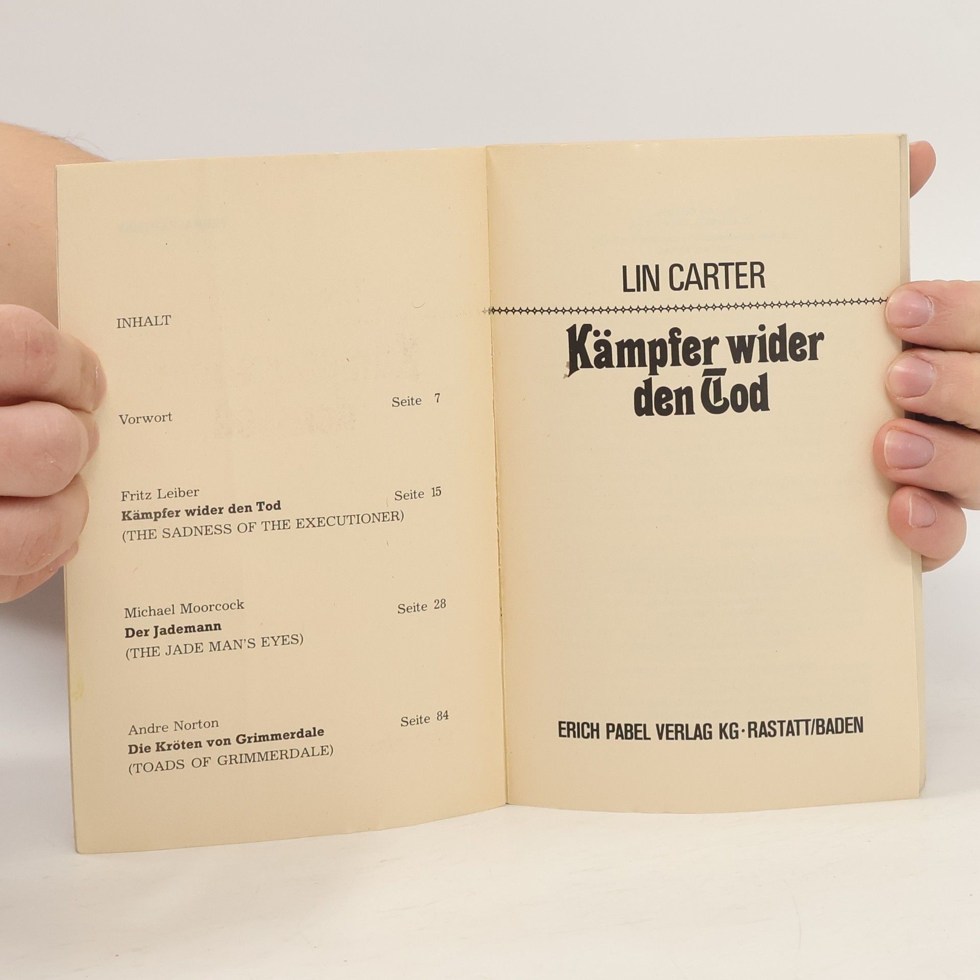 Lin Carter Kämpfer wider den Tod