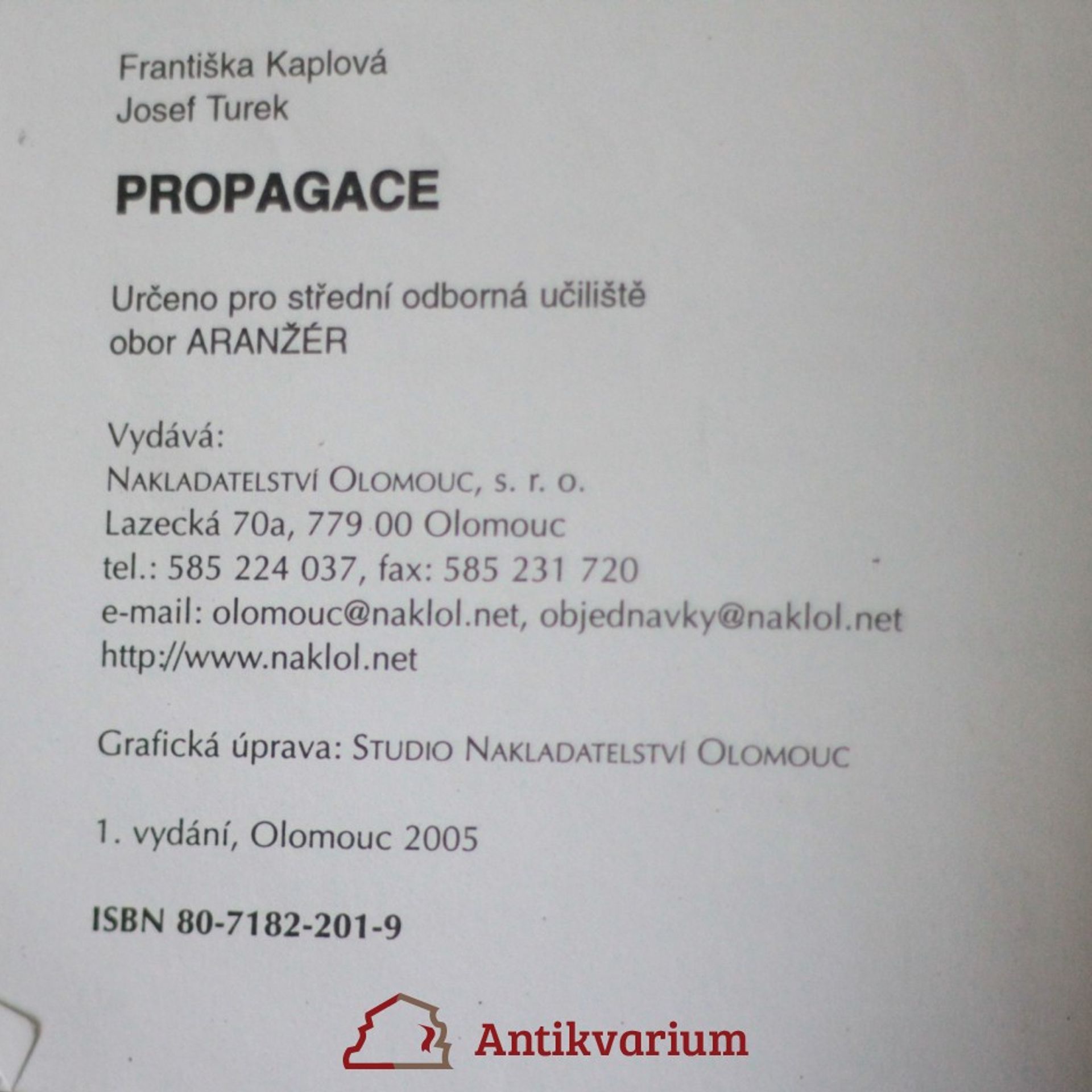 Františka Kaplová Propagace