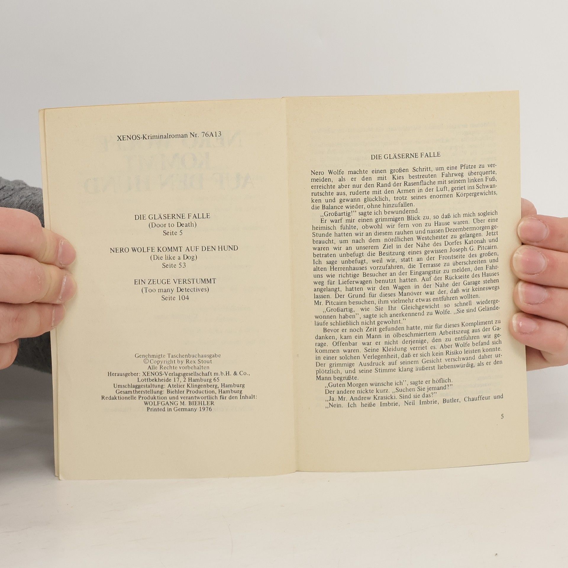 Rex Stout Nero Wolfe kommt auf den Hund