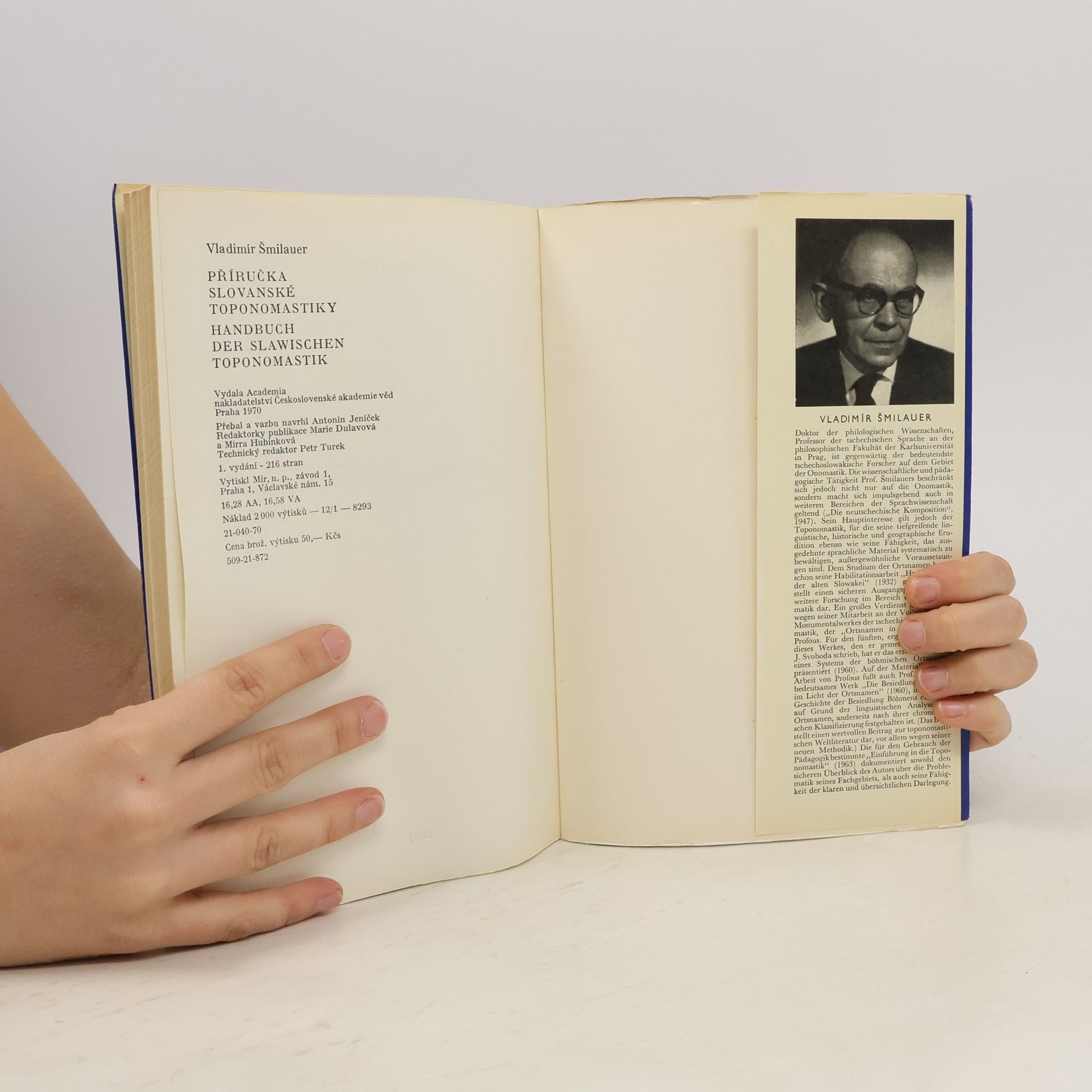 Vladimír Šmilauer Příručka slovanské toponomastiky. Handbuch der Slawischen Tοpοnomastik