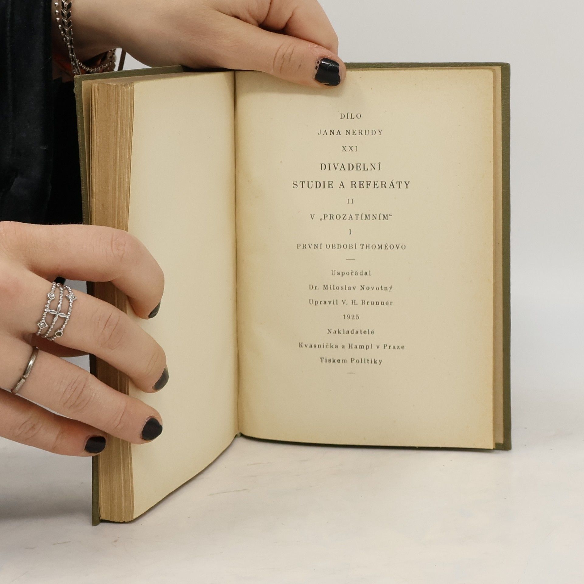 Jan Neruda Dílo Jana Nerudy XXI. Divadelní studie a referáty II.