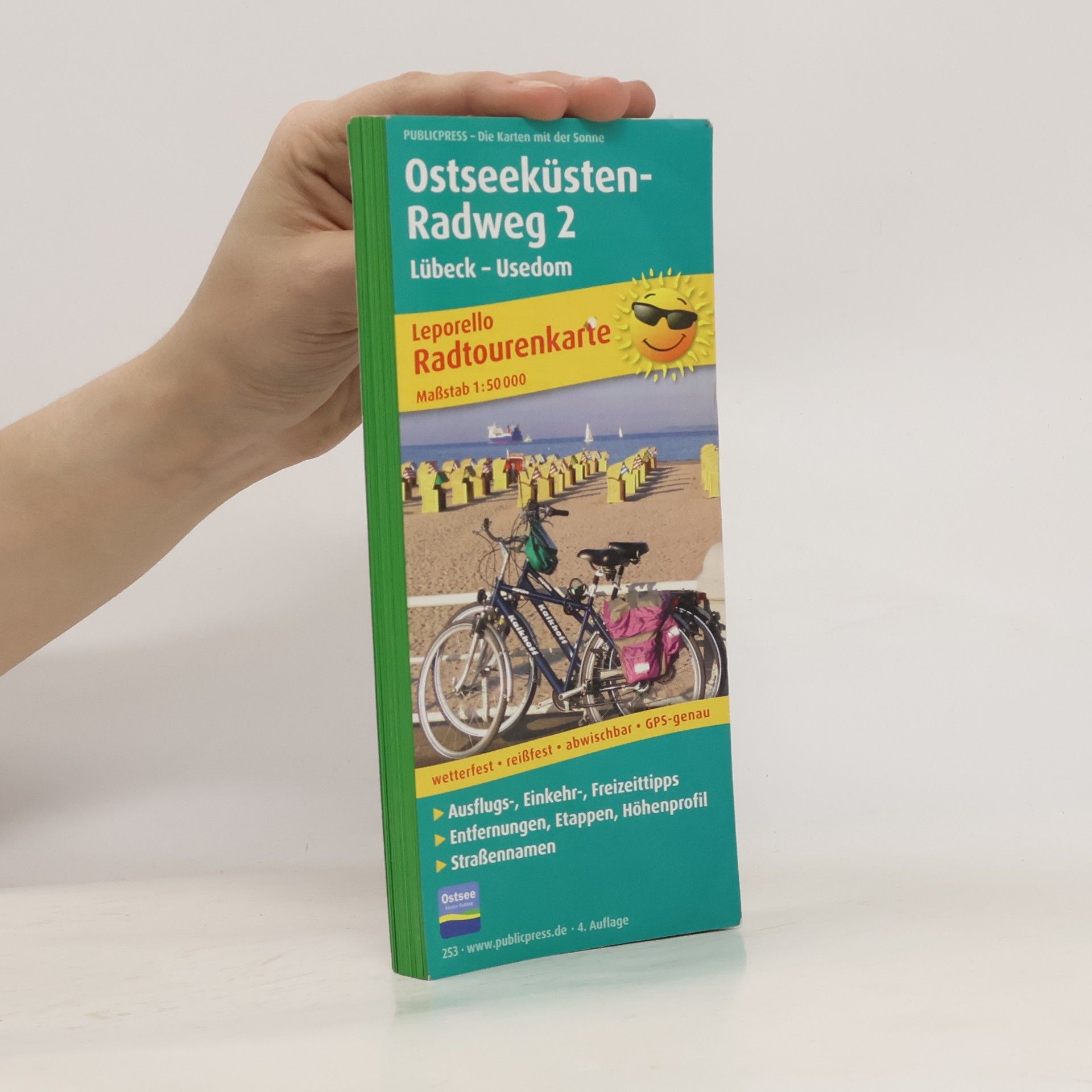 kolektiv PublicPress Radwanderkarte Ostseeküsten-Radweg 2 Lübeck-Usedom, 45 Teilktn.. Tl.2