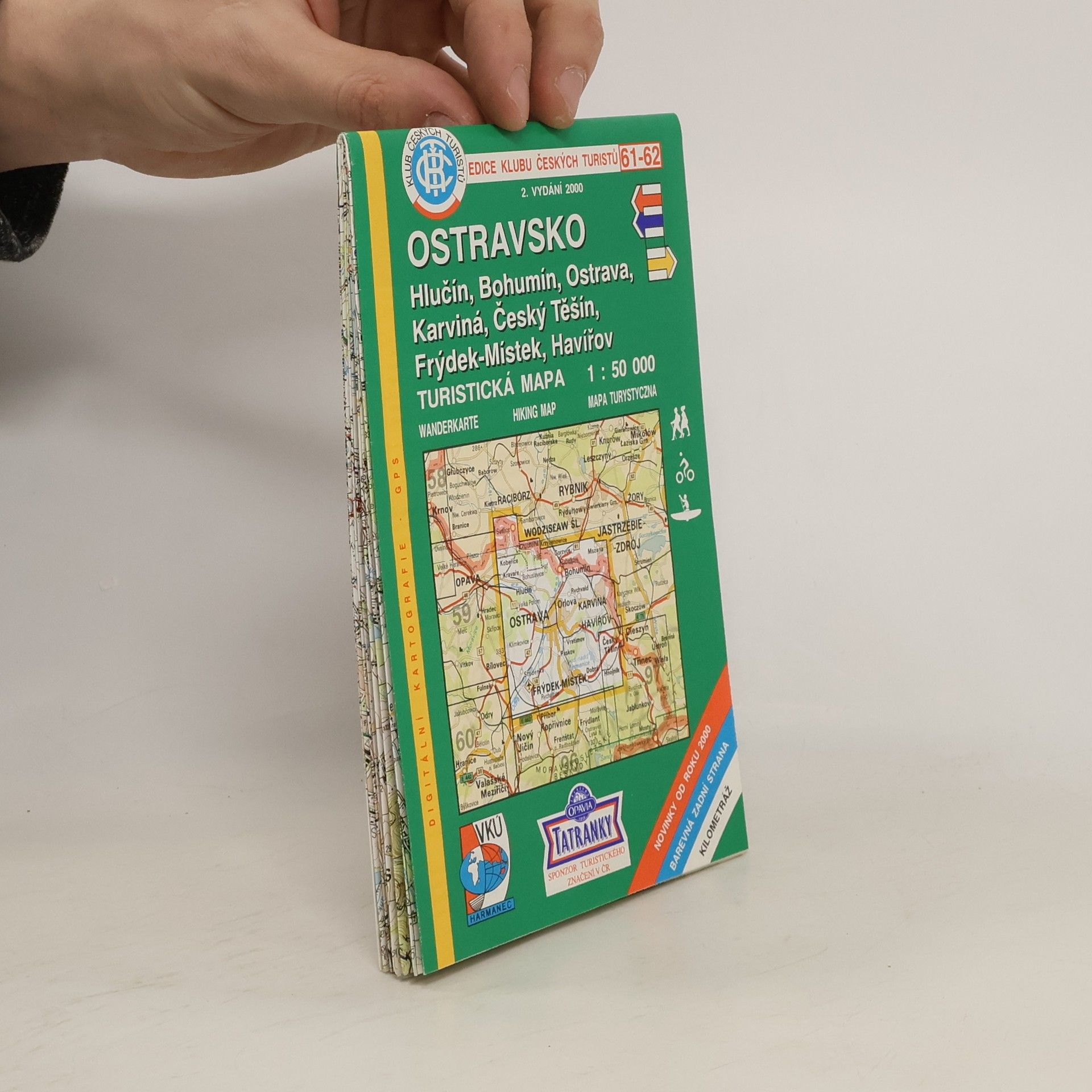 Autorenkollektiv Ostravsko Hlučín, Bohumín, Ostrava, Karviná, Český Těšín, Frýdek-Místek, Havířov turistická mapa 1:50 000