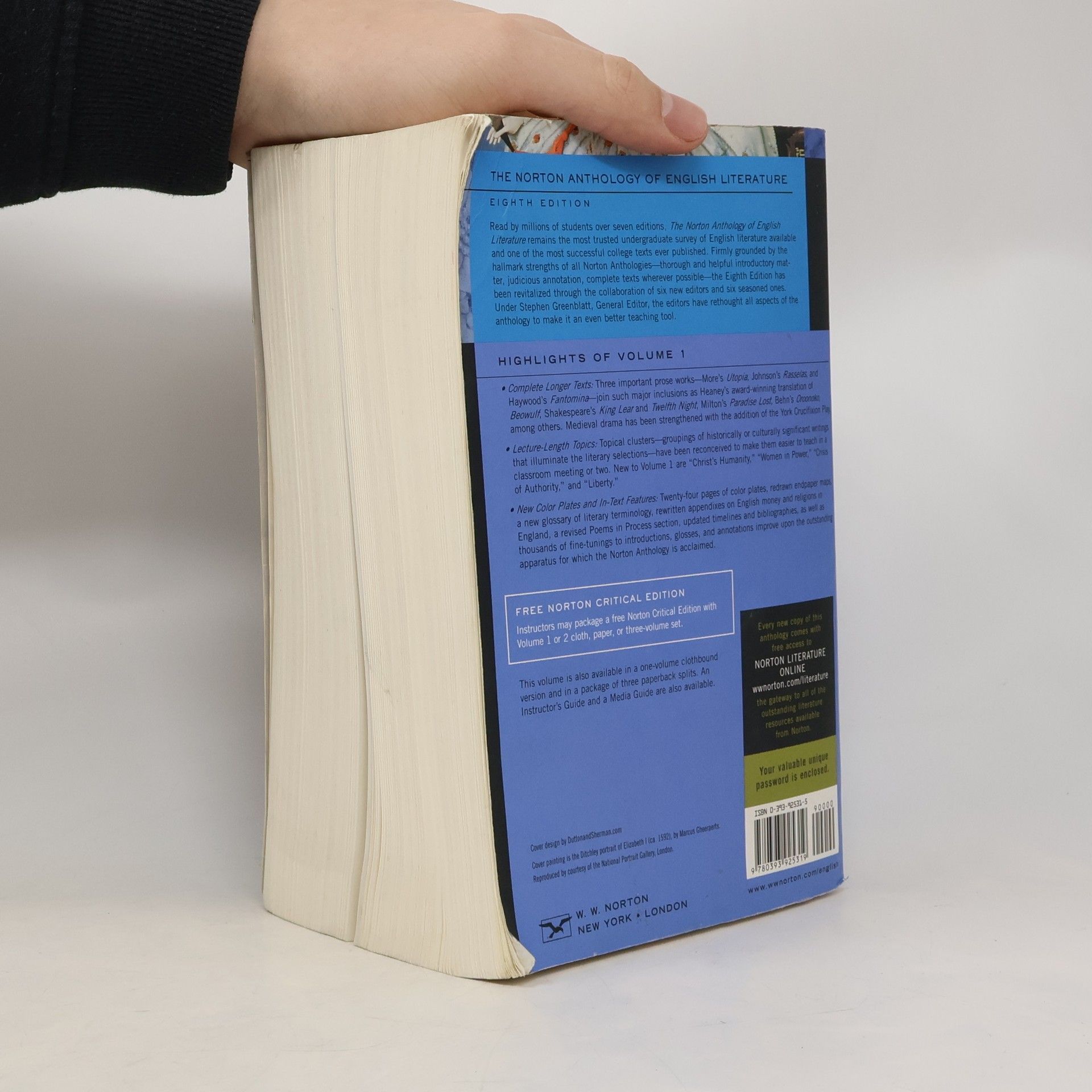 Stephen Greenblatt The Norton anthology of English literature. Volume 1