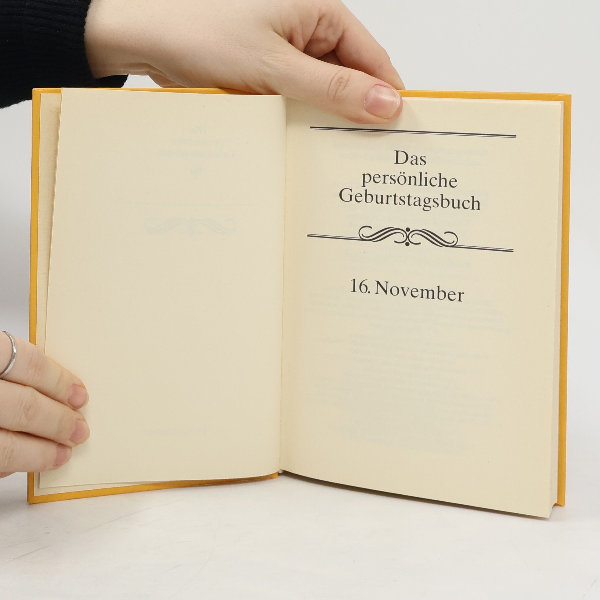 Various authors Das persönliche Geburtagsbuch. November 16