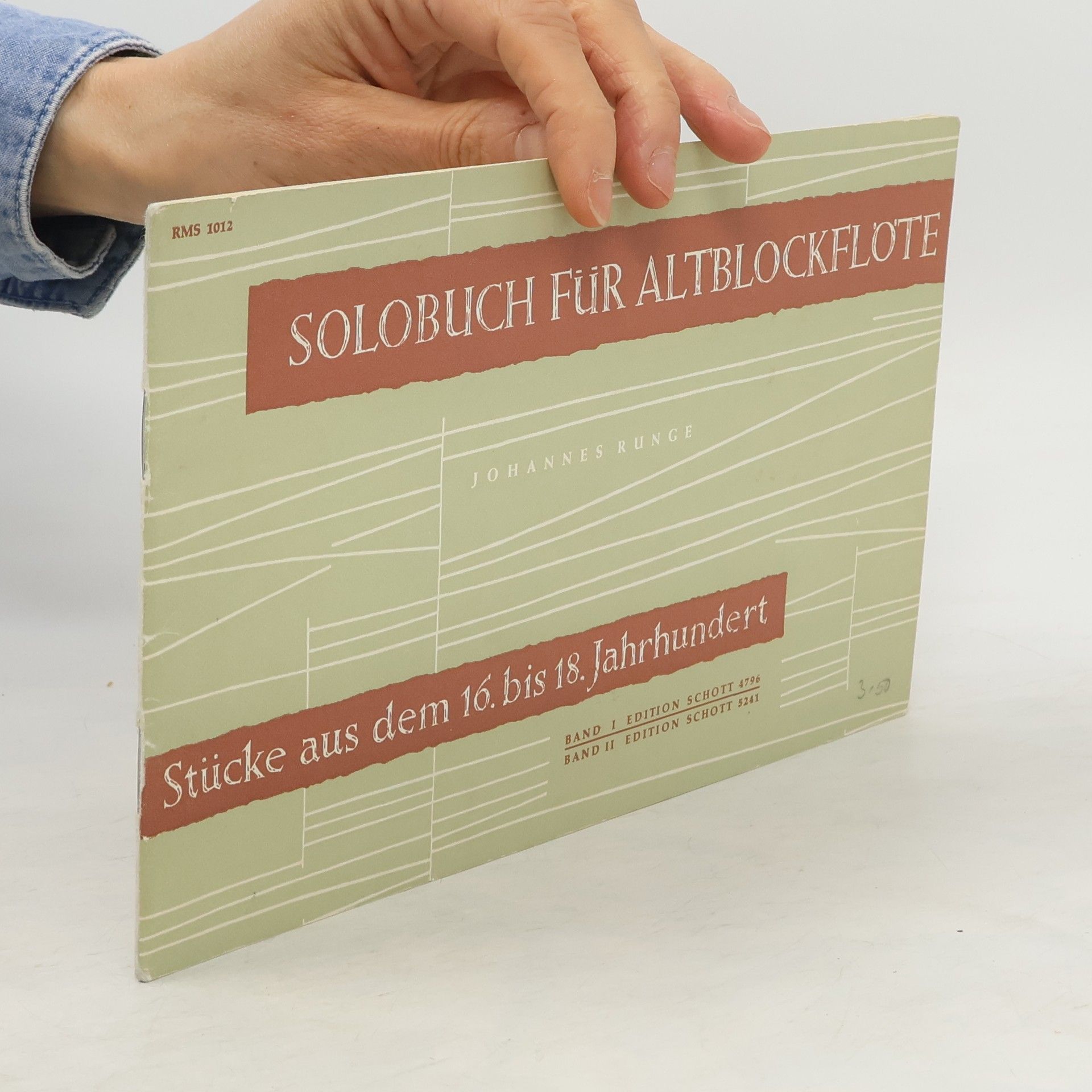 Johannes Runge Solobuch für Altblockflöte