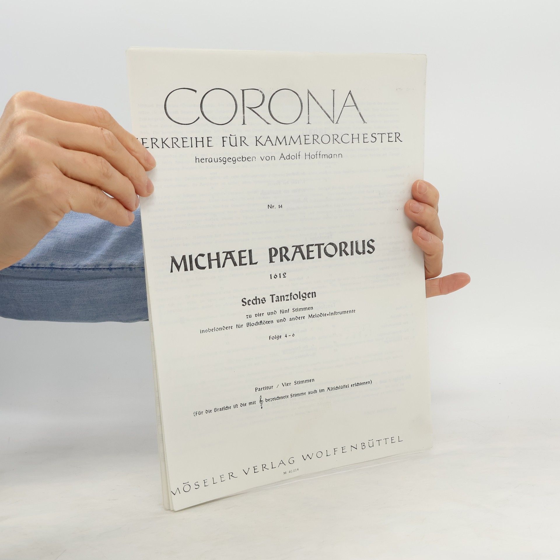 Michael Praetorius Corona: Erkreihe für Kammerorchester