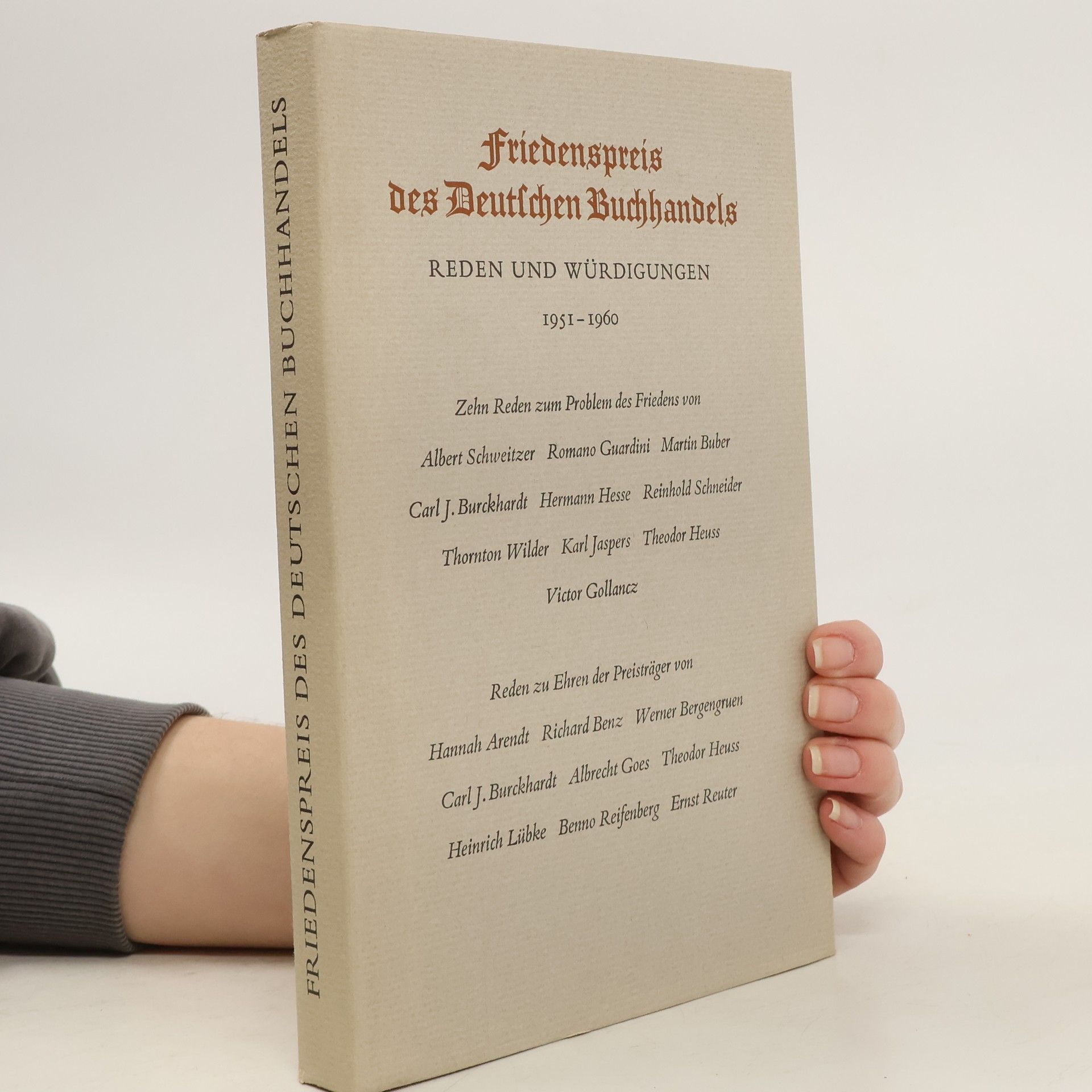 kolektiv Friedenspreis des Deutschen Buchhandels. Reden und Würdigungen 1951-1960
