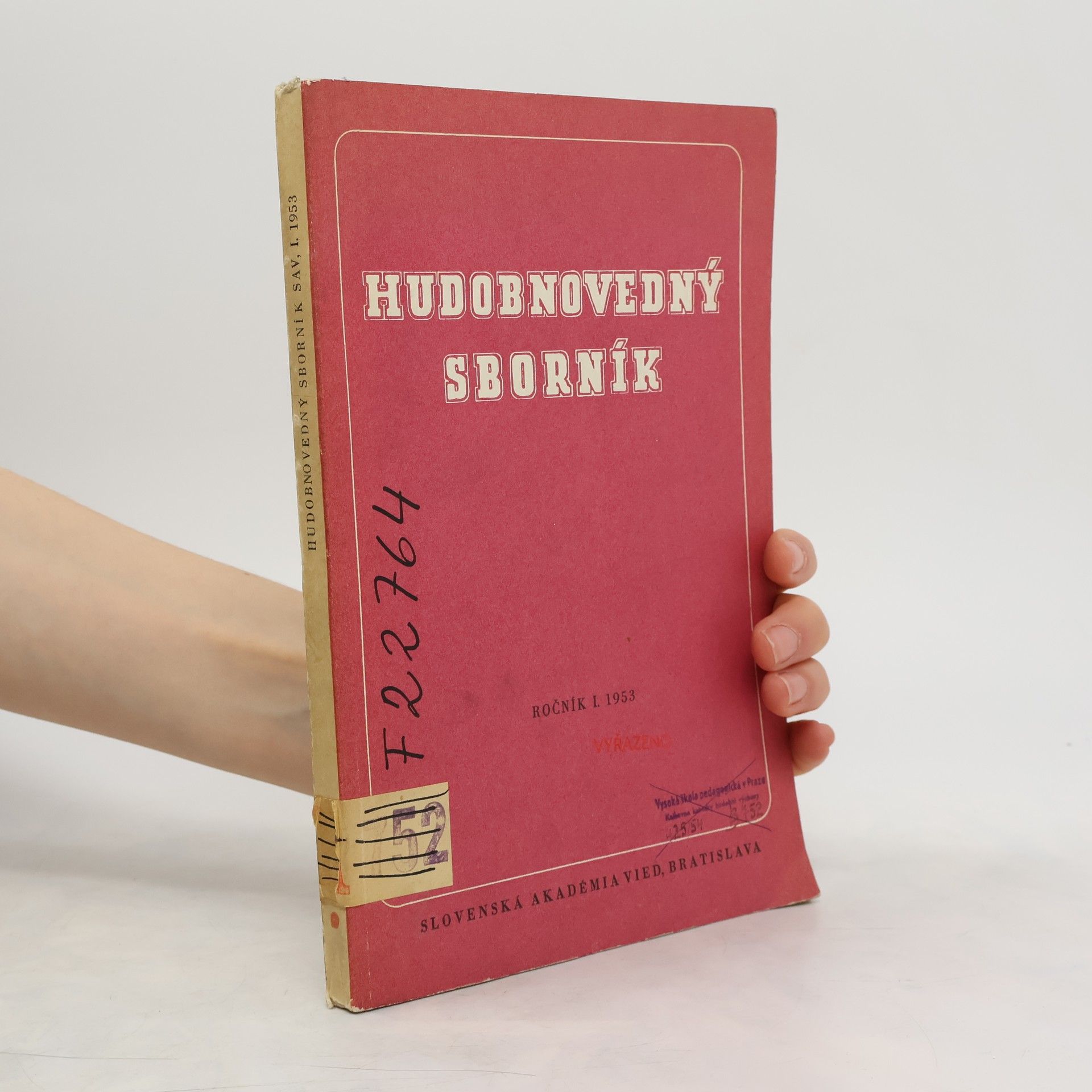 Zdeněk Nováček Hudobnovedný sborník. Ročník I. 1953