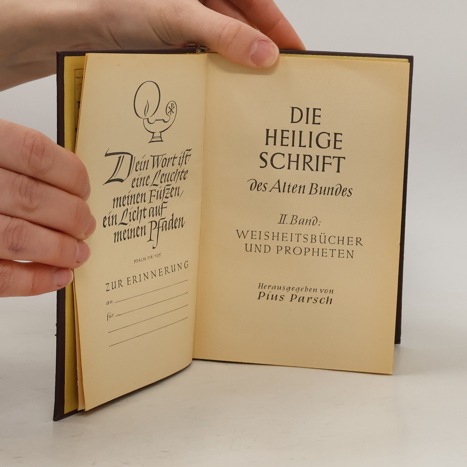 Pius Parsch Die Heilige Schrift des Alten Bundes. Band II. Weisheitsbücher und Propheten