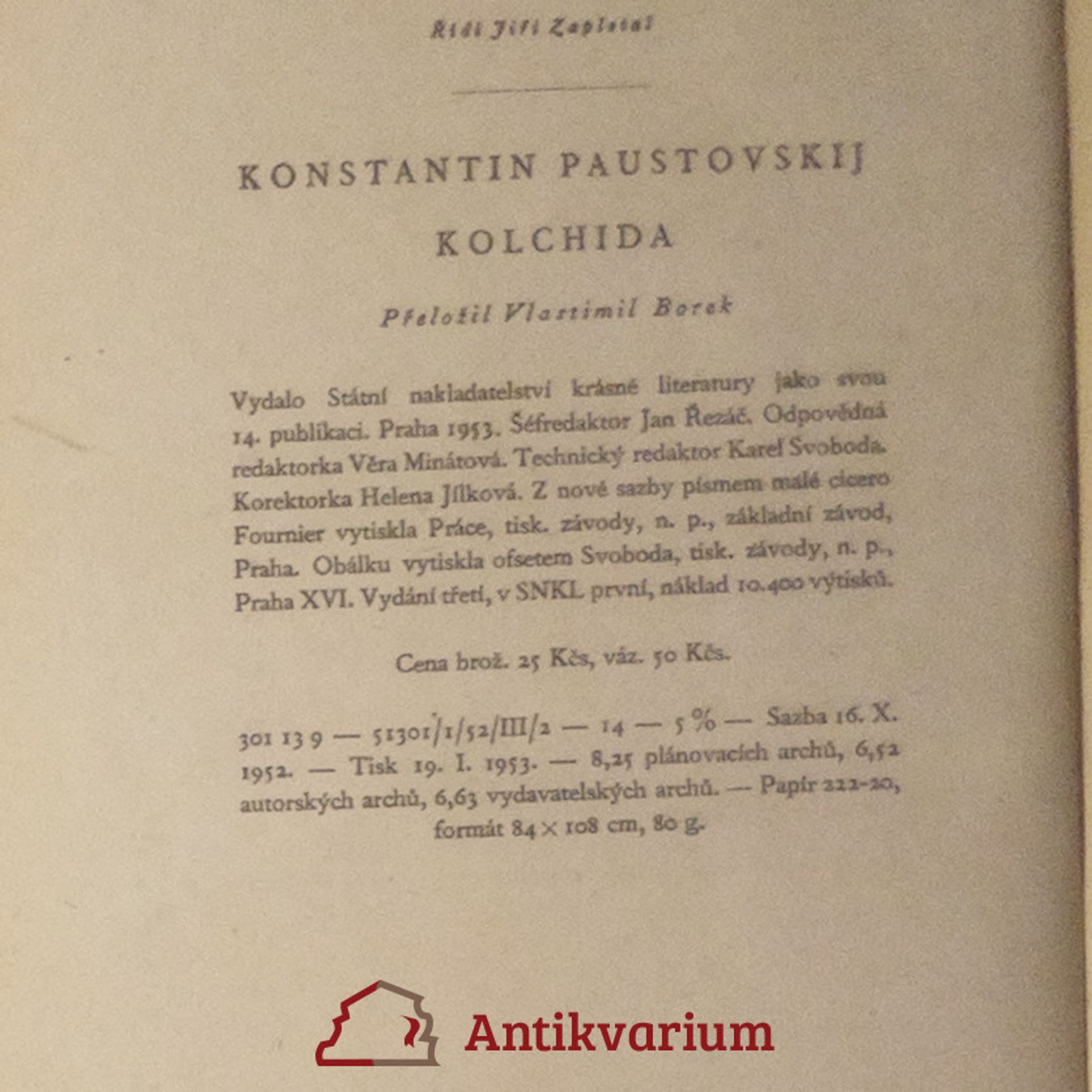 Konstantin Georgijevič Paustovskij Kolchida