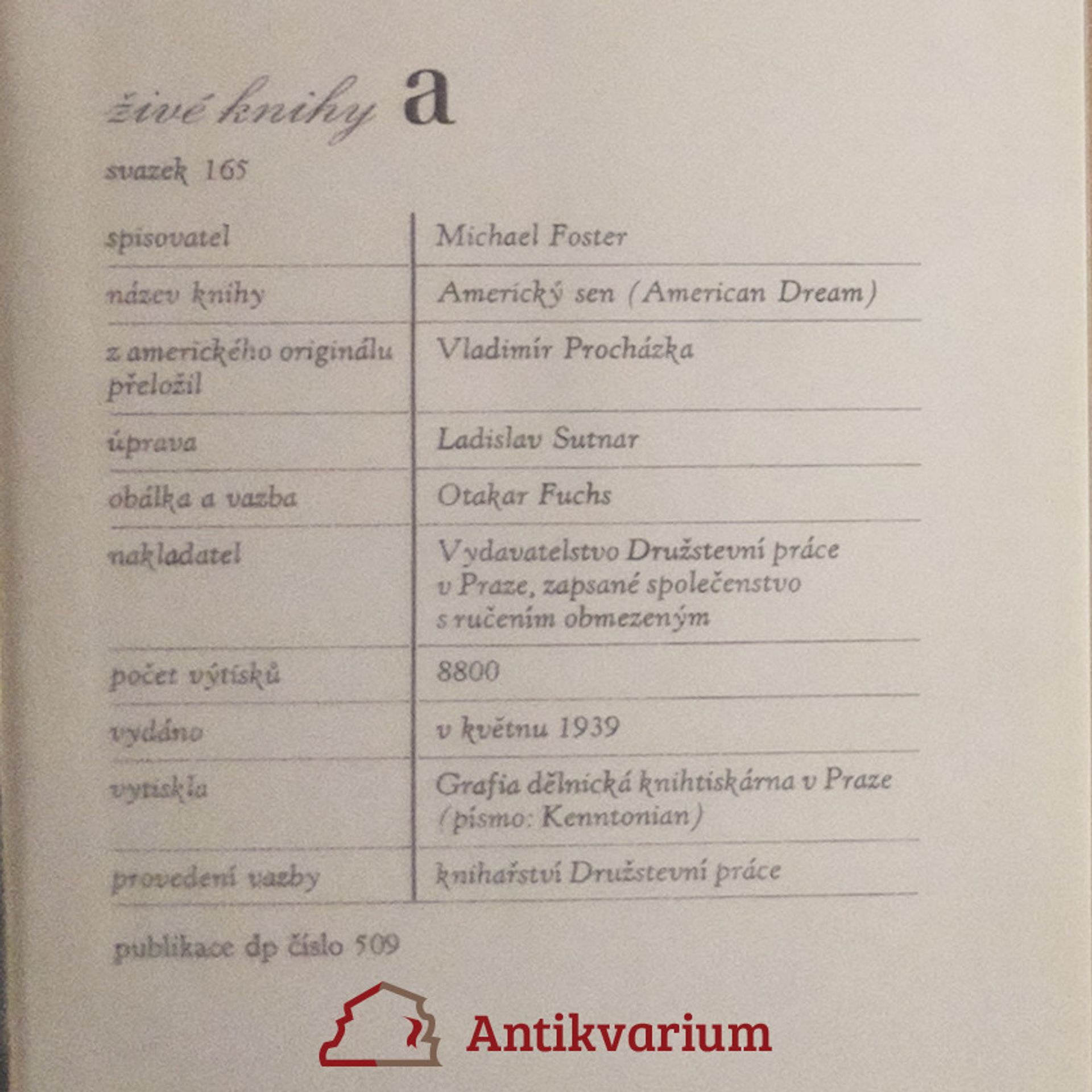 Michael Foster Americký sen