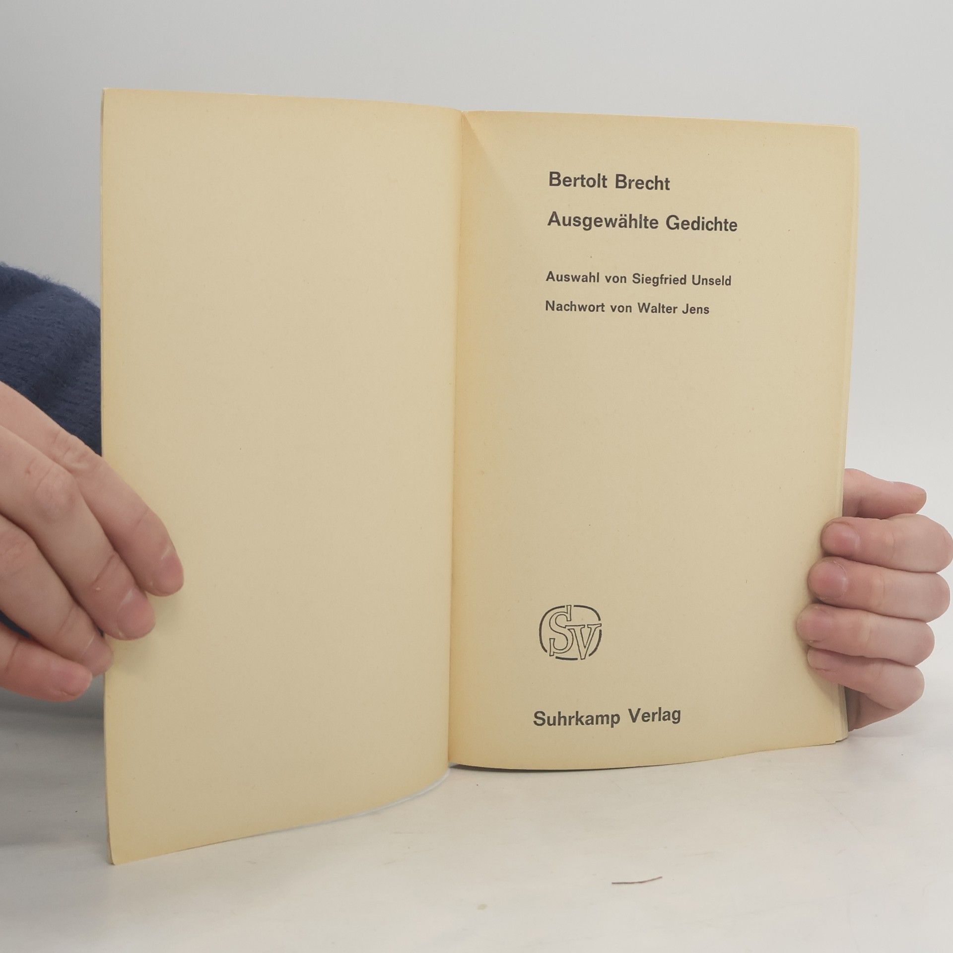 Bertolt Brecht Ausgewählte Gedichte