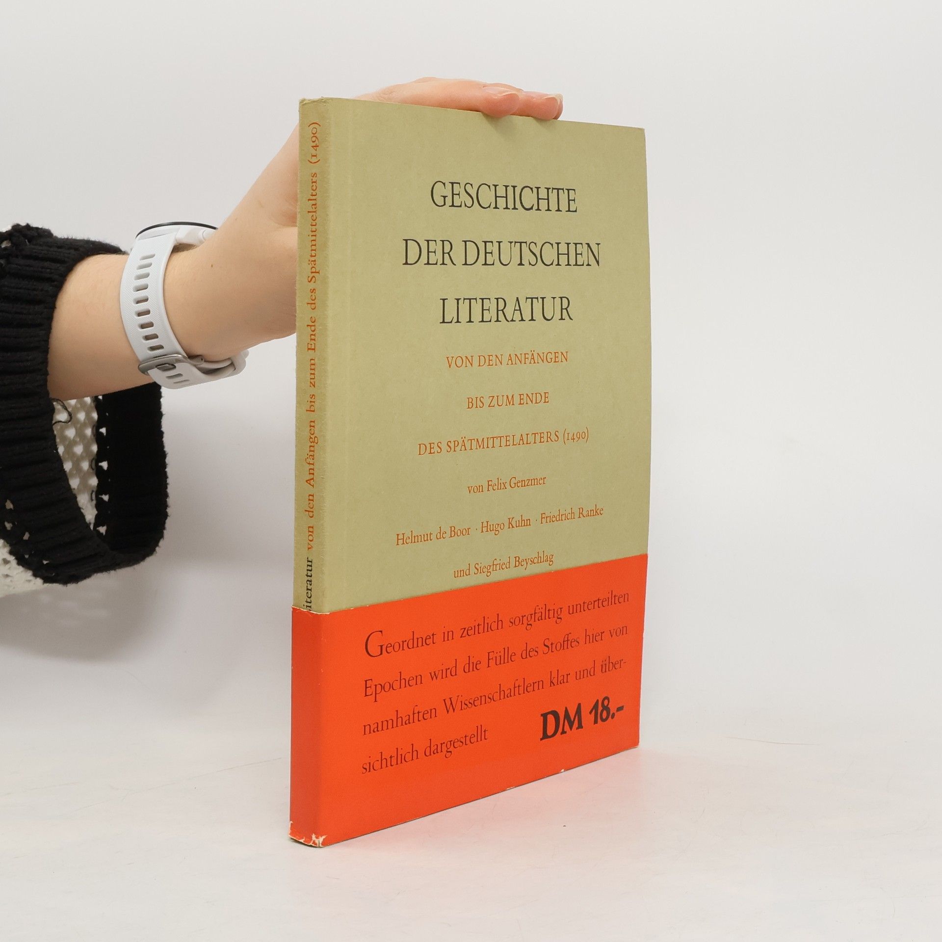 Geschichte der deutschen Literatur von den Anfängen bis zum Ende des Spätmittelalters