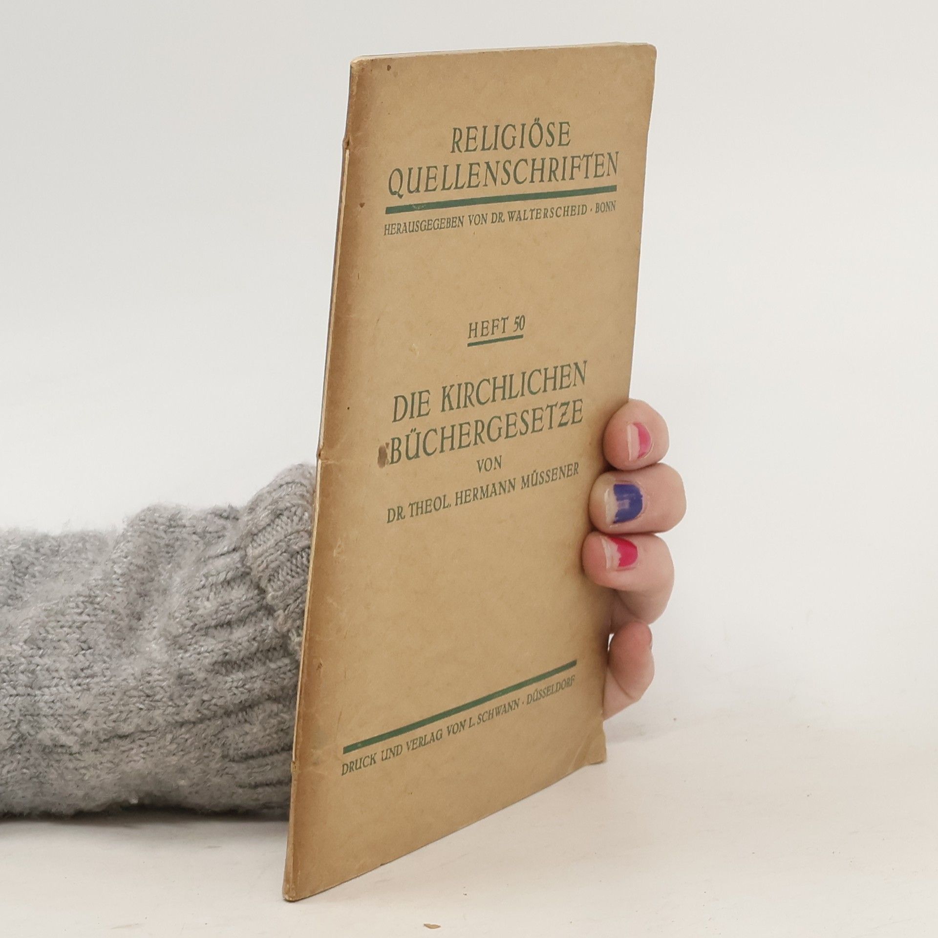 Hermann Müssener Die Kirchlichen Büchergesetze