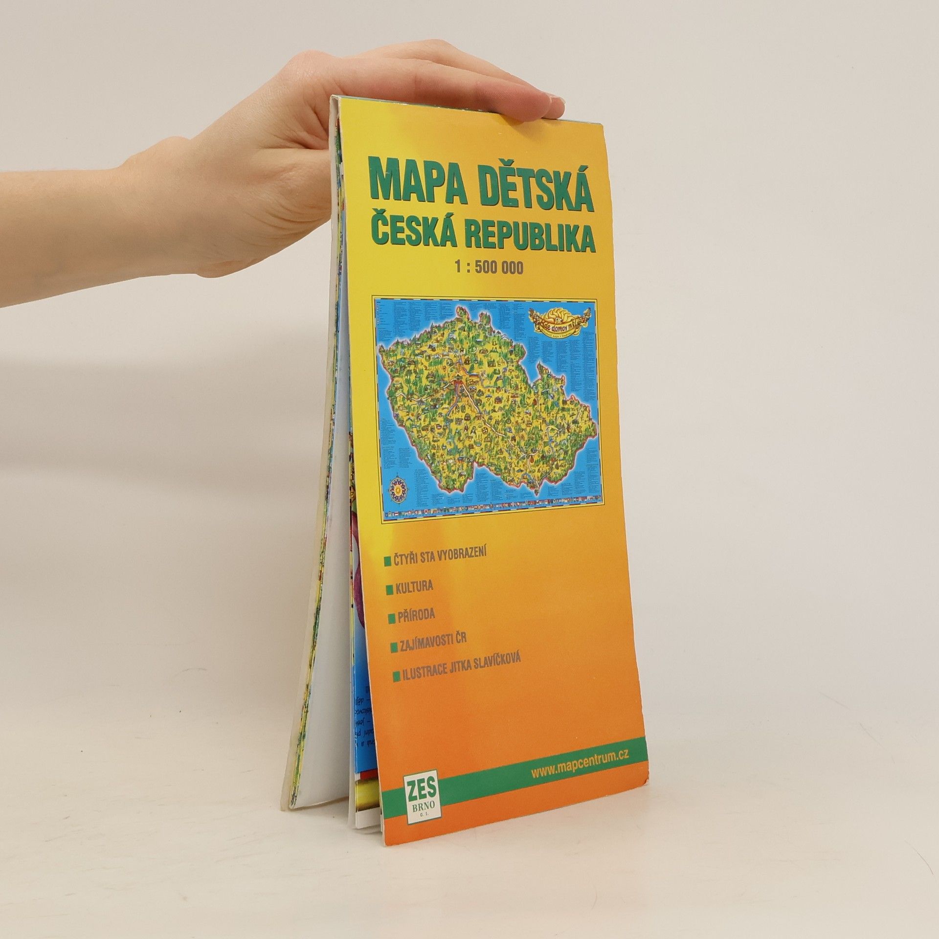 Jitka Slavíčková Česká republika mapa dětská 1:500 000