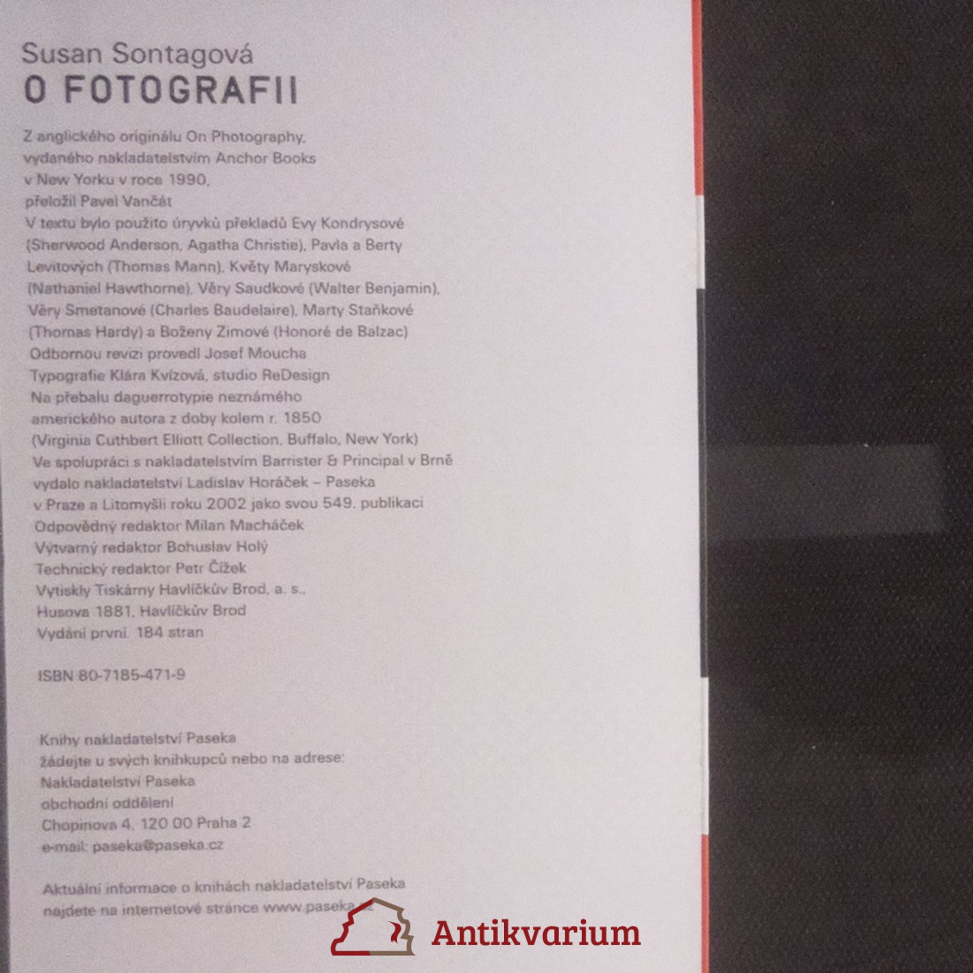 Susan Sontag O fotografii