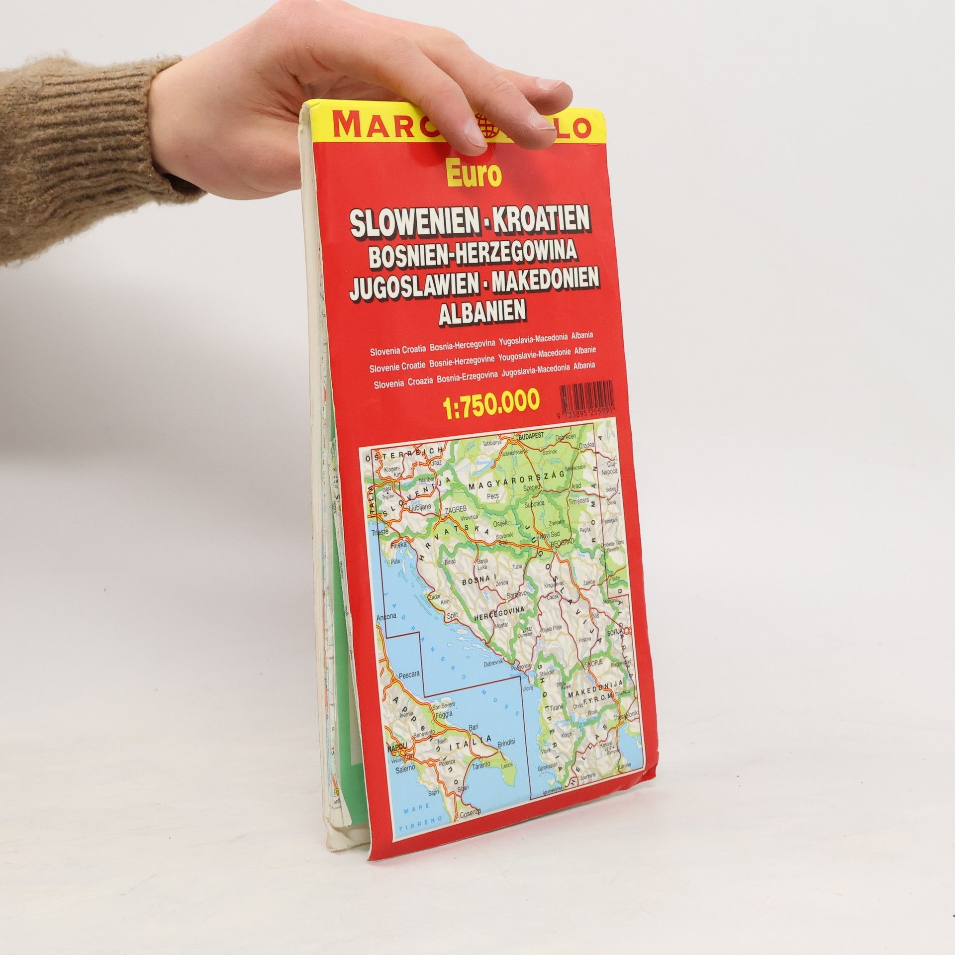 kolektiv Slovenija - Hrvatska, Bosna i Hercegovina, Jugoslavija - Makedonija, Shqipëria : 1 : 750 000