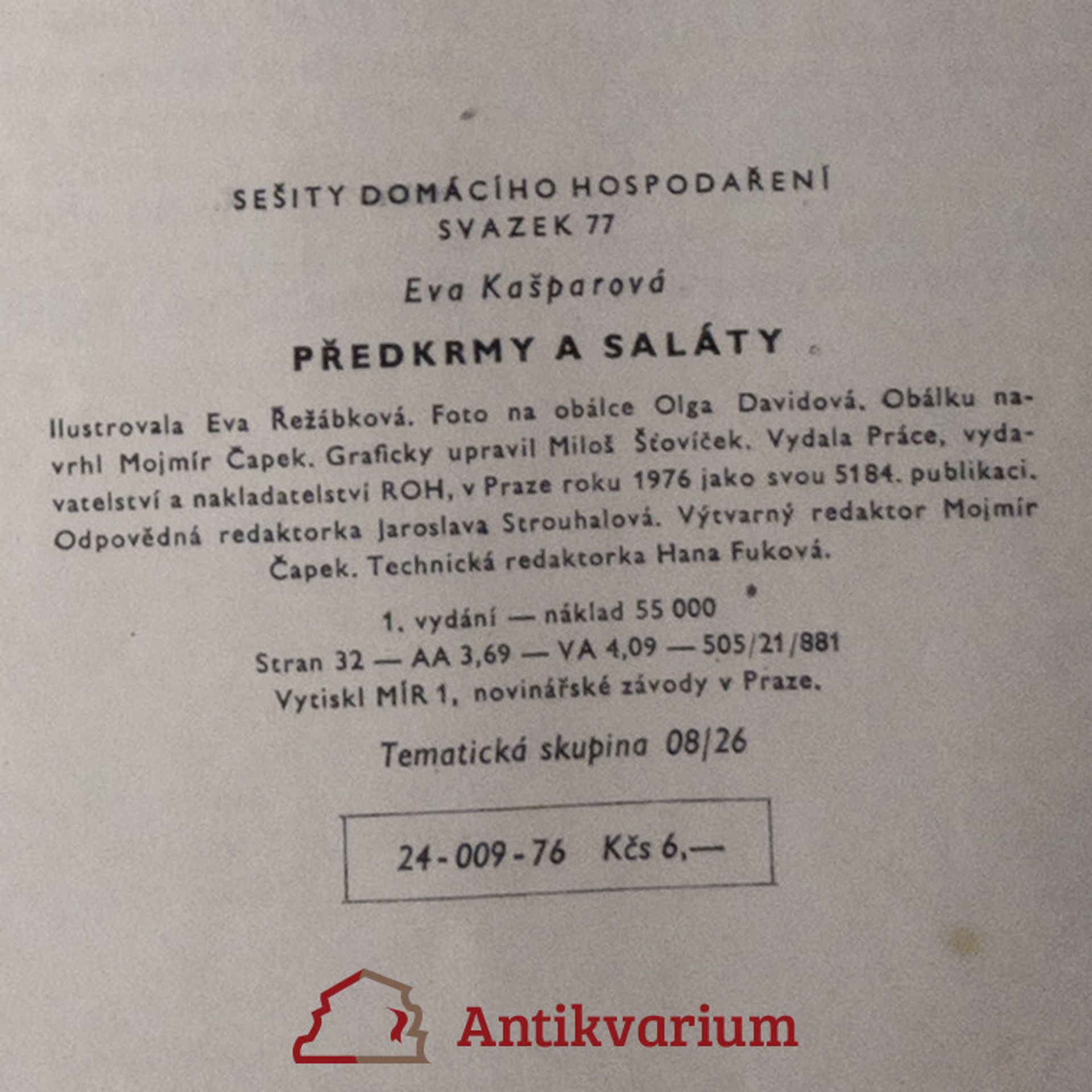 Eva Kašparová Předkrmy a saláty