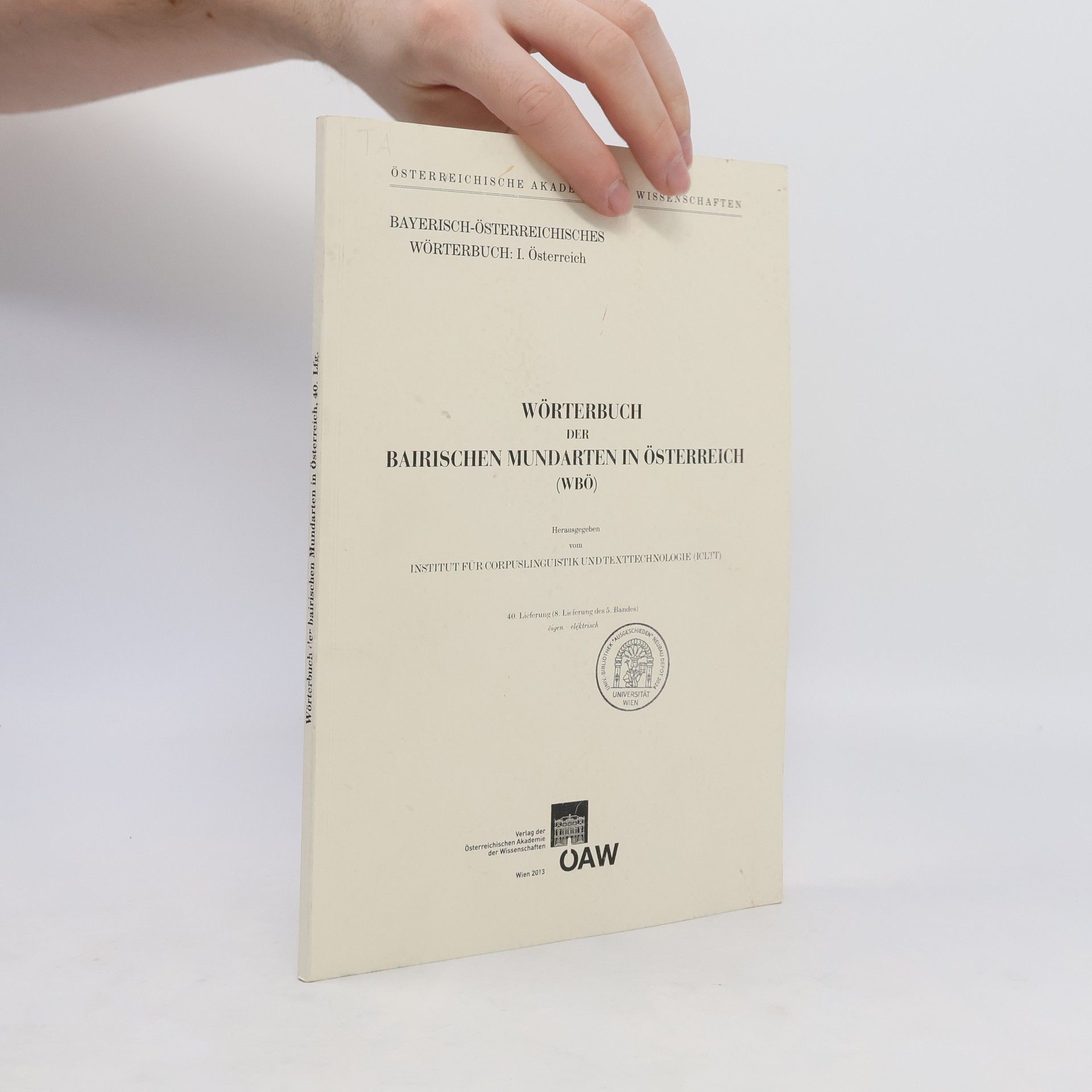 kolektiv Wörterbuch der bairischen Mundarten in Österreich