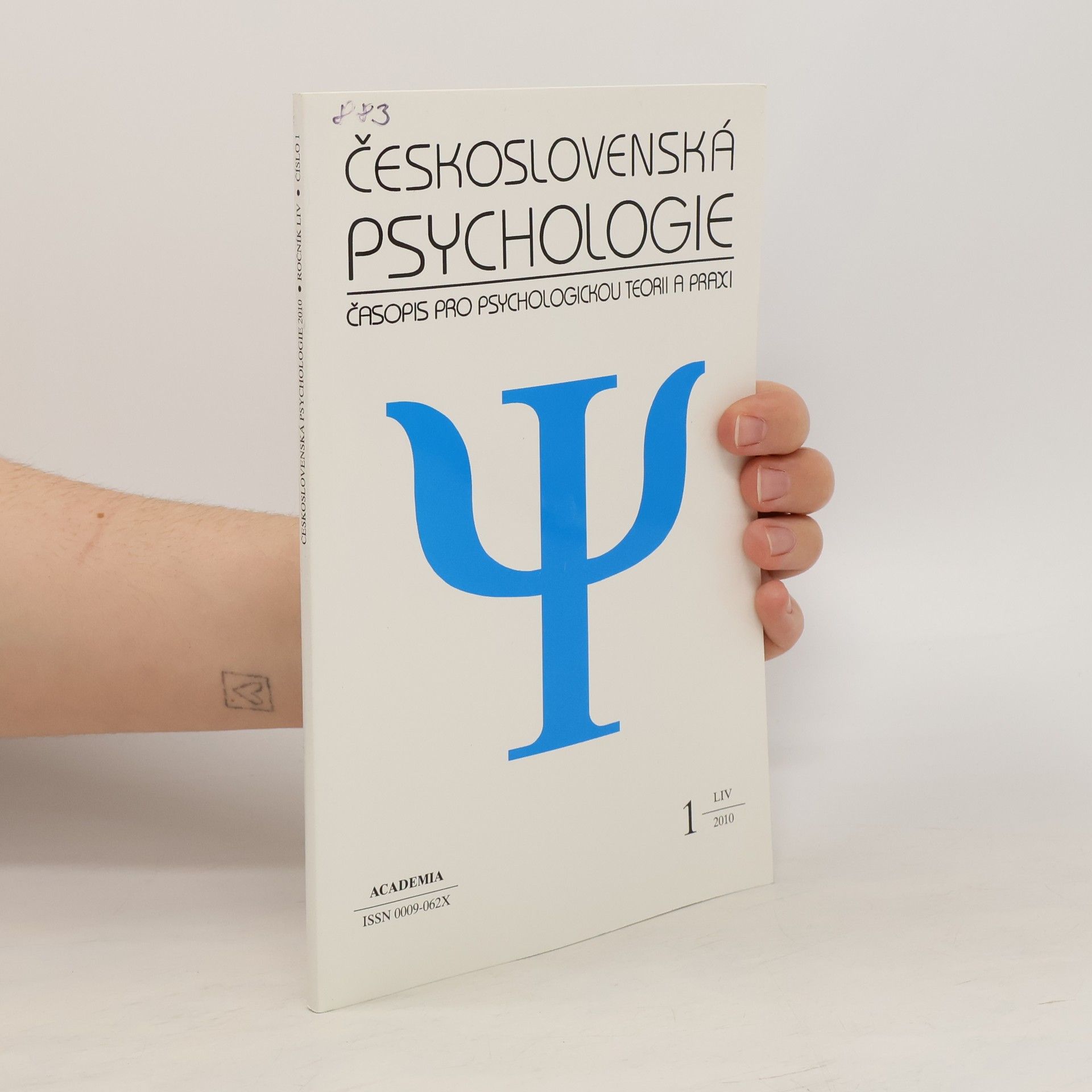 AA.VV. Československá psychologie 1/2010