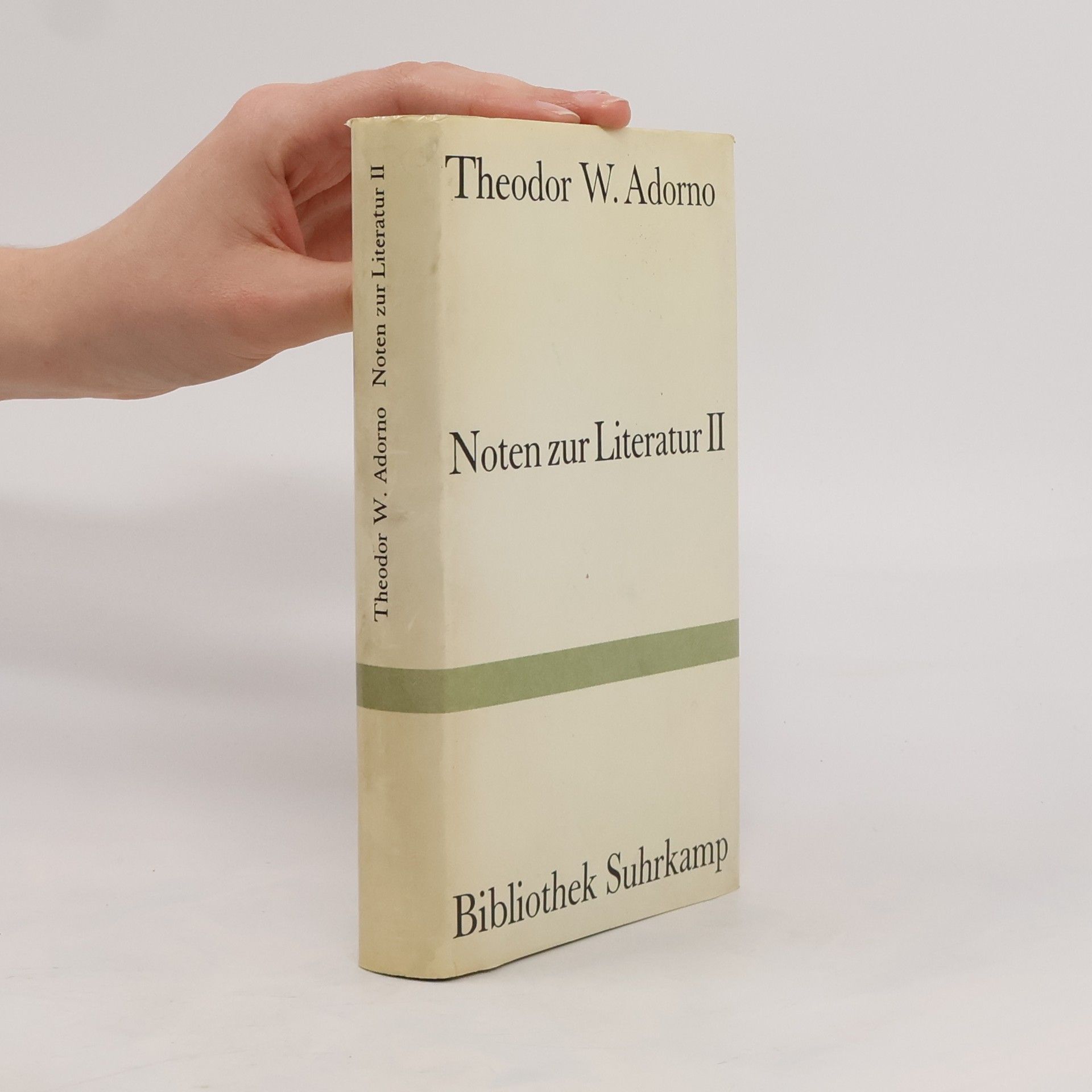 Theodor W. Adorno Noten zur Literatur. Tl.2.