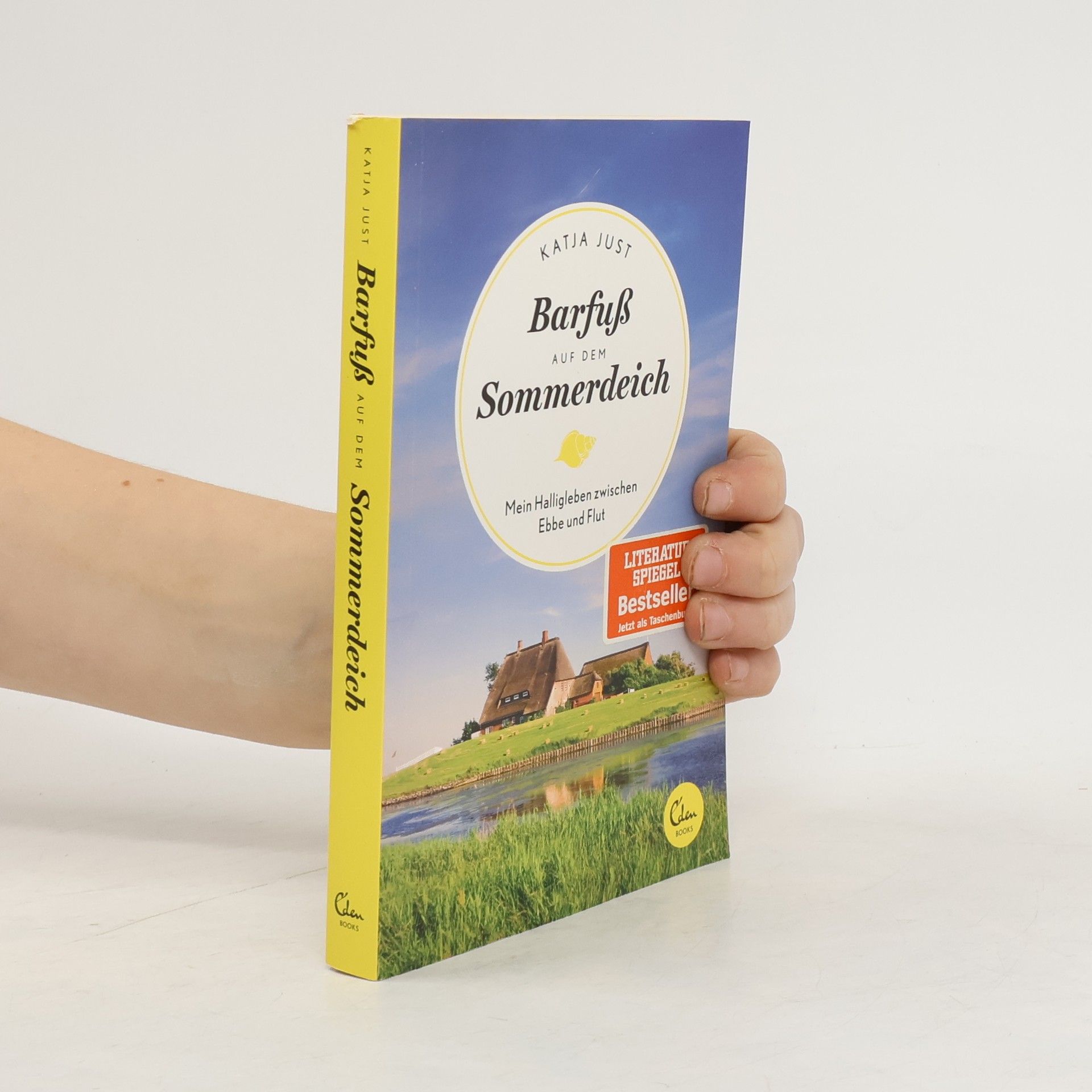 Katja Just Barfuß auf dem Sommerdeich