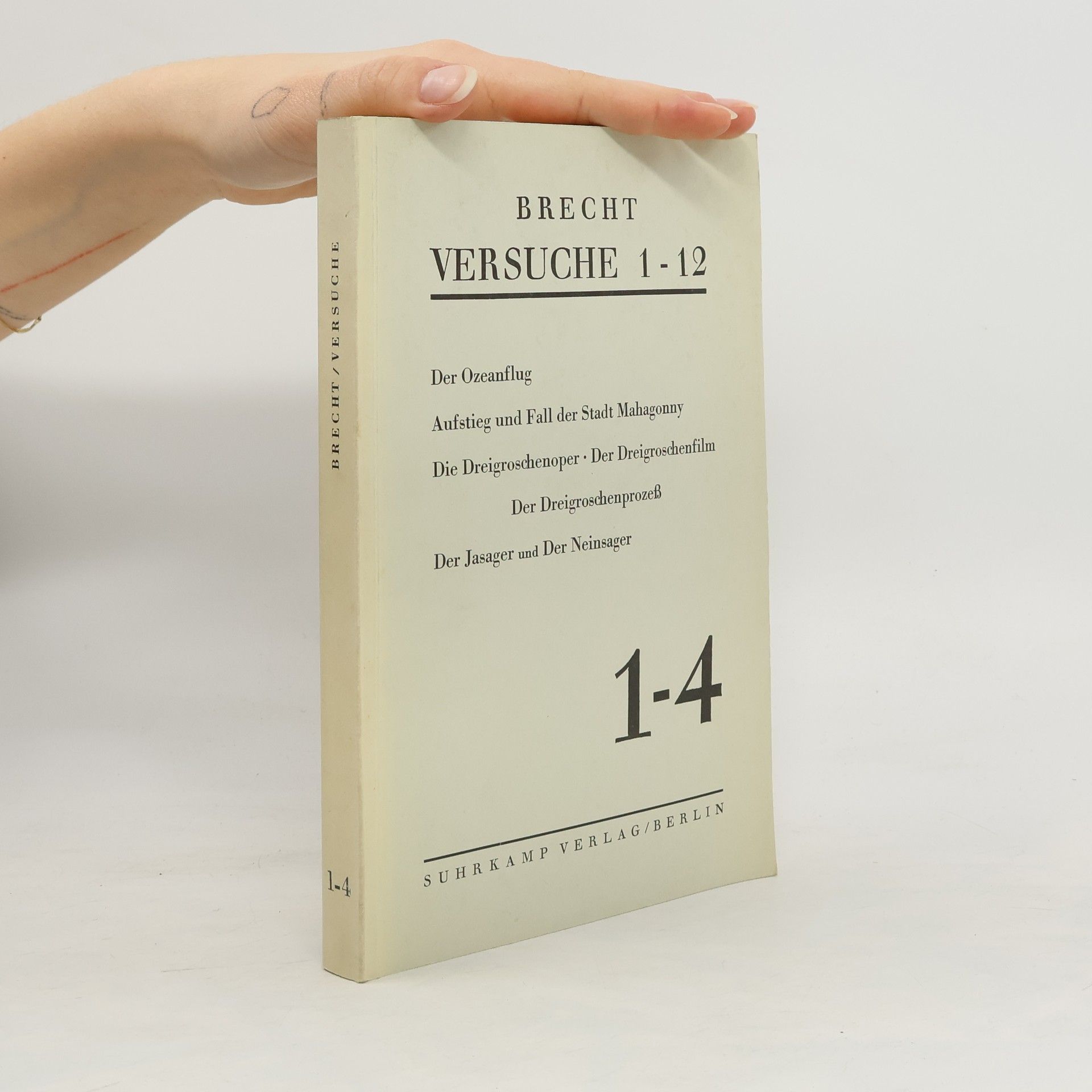 Bertolt Brecht Versuche 1 - 12. Heft 1 - 4