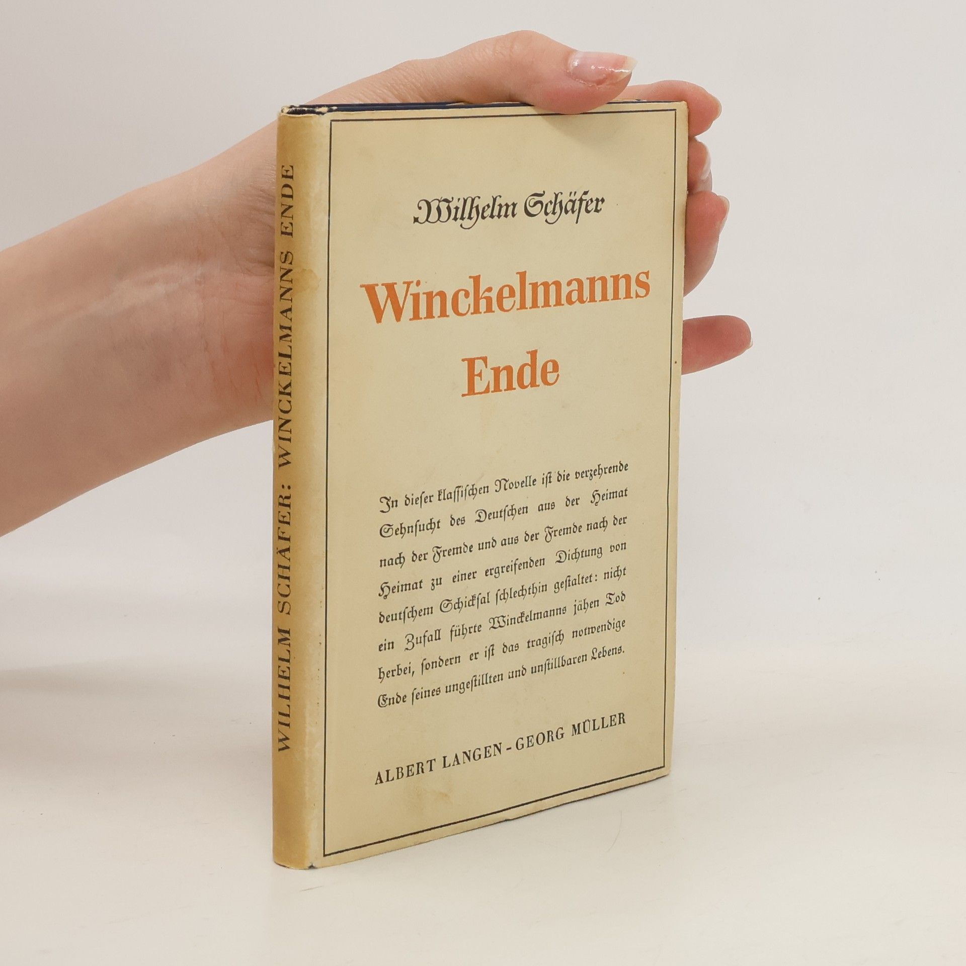 Wilhelm Schäfer Winckelmanns Ende