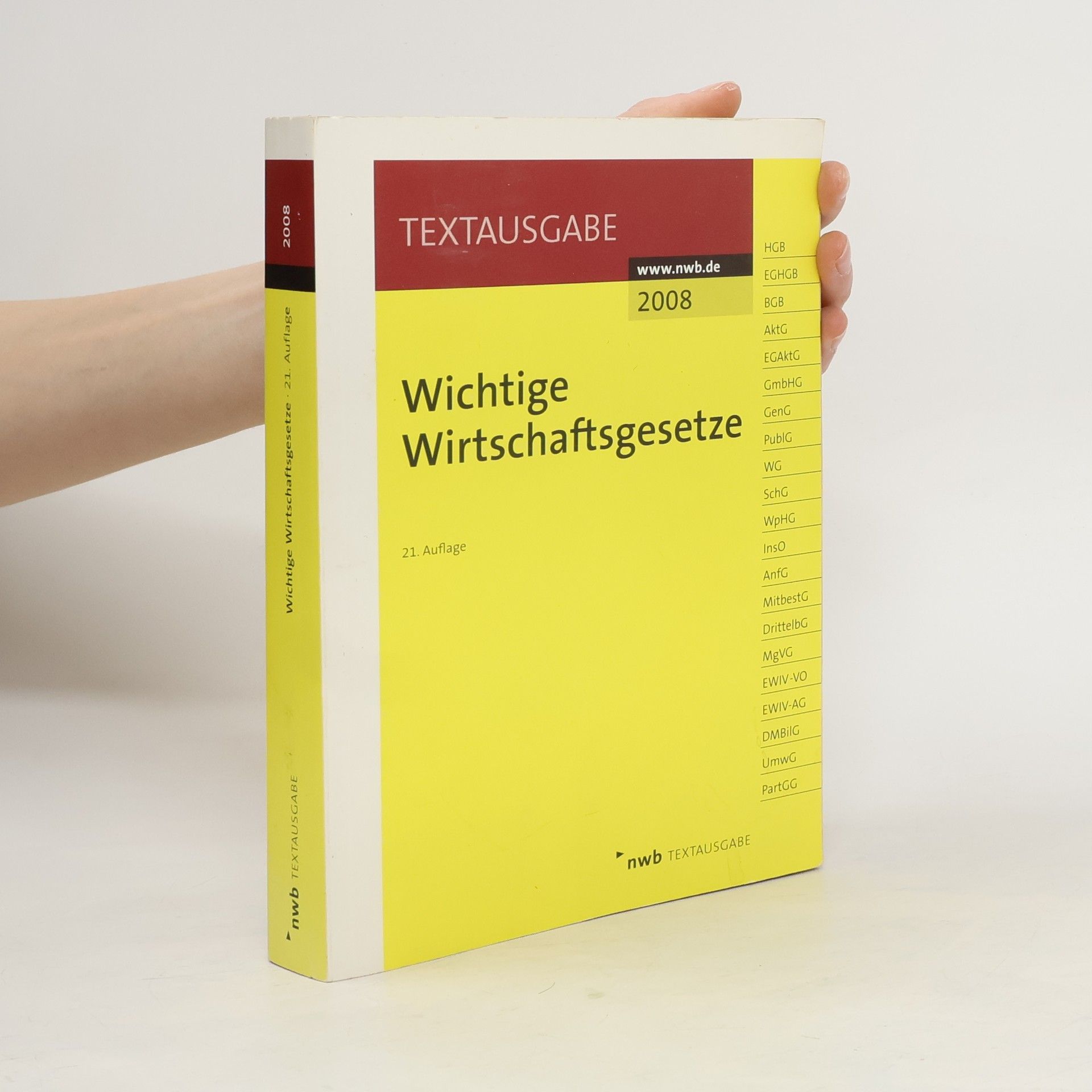 Autorenkollektiv Wichtige Wirtschaftsgesetze