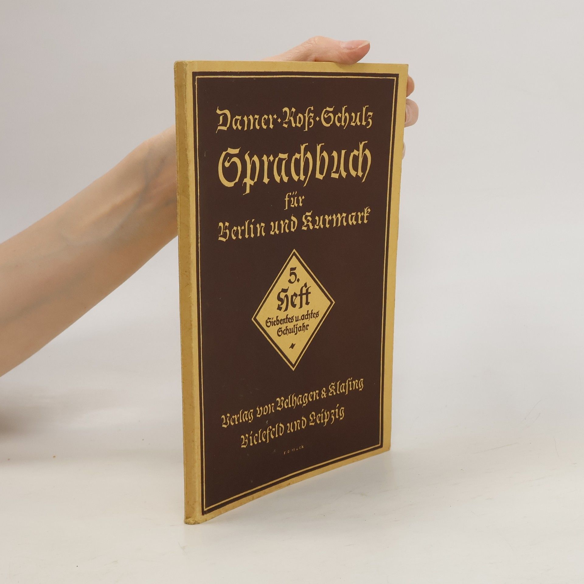 Waldemar Damer Sprachbuch für Berlin und Kurmark