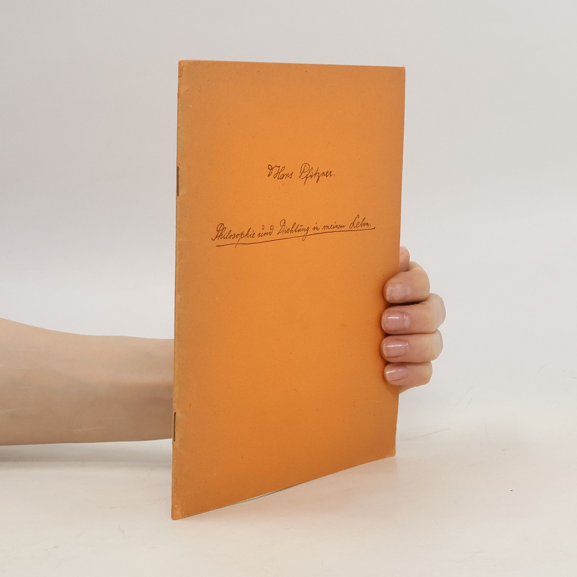 Hans Pfitzner Philosophie und Dichtung in meinem Leben