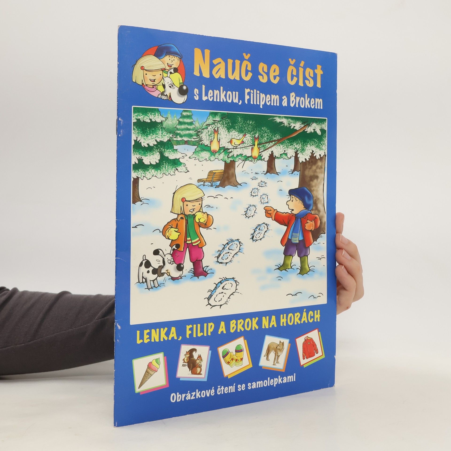 Lenia Major Lenka, Filip a Brok na horách - Obrázkové čtení se samolepkami