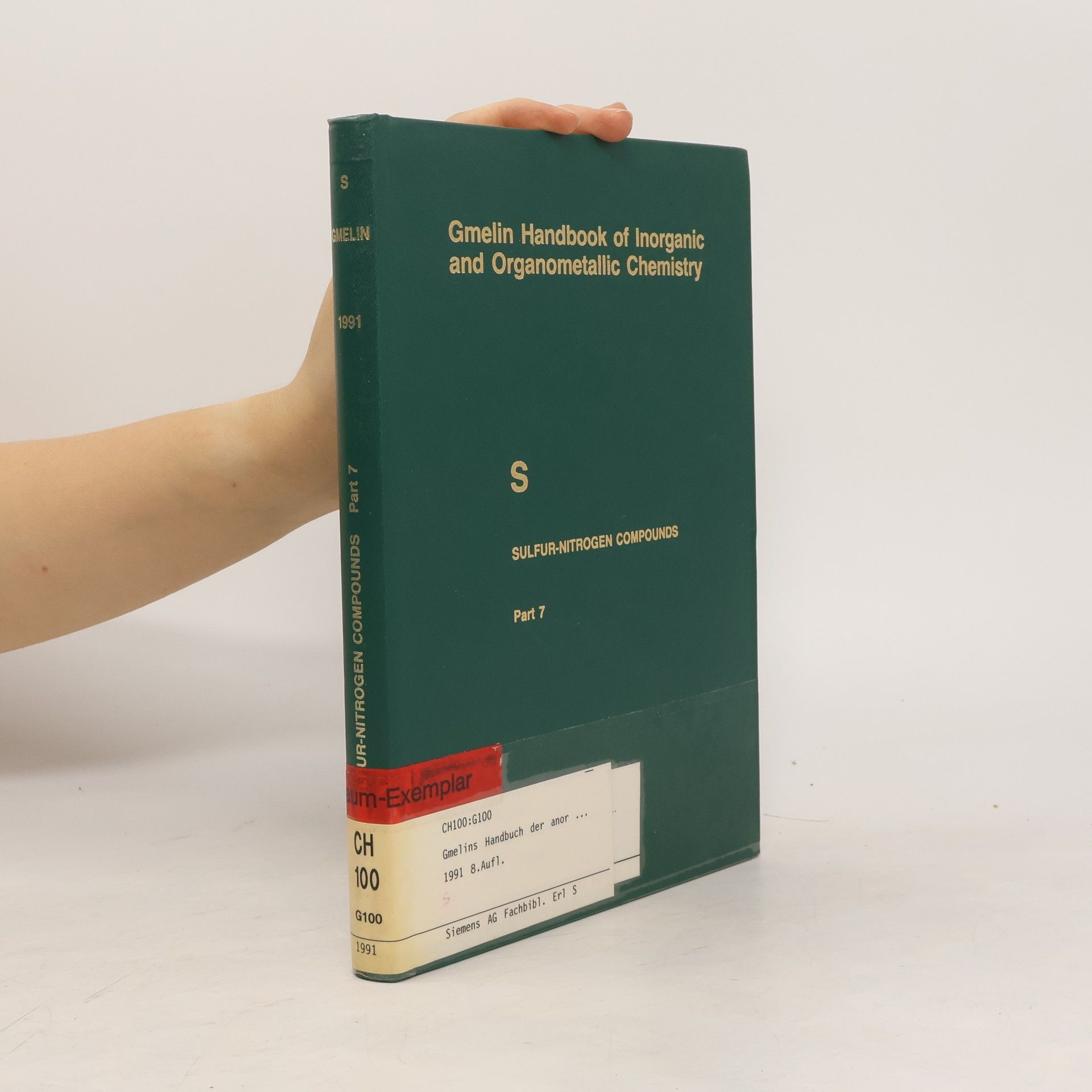 Collectif d'auteurs Gmelin Handbuch der anorganischen Chemie