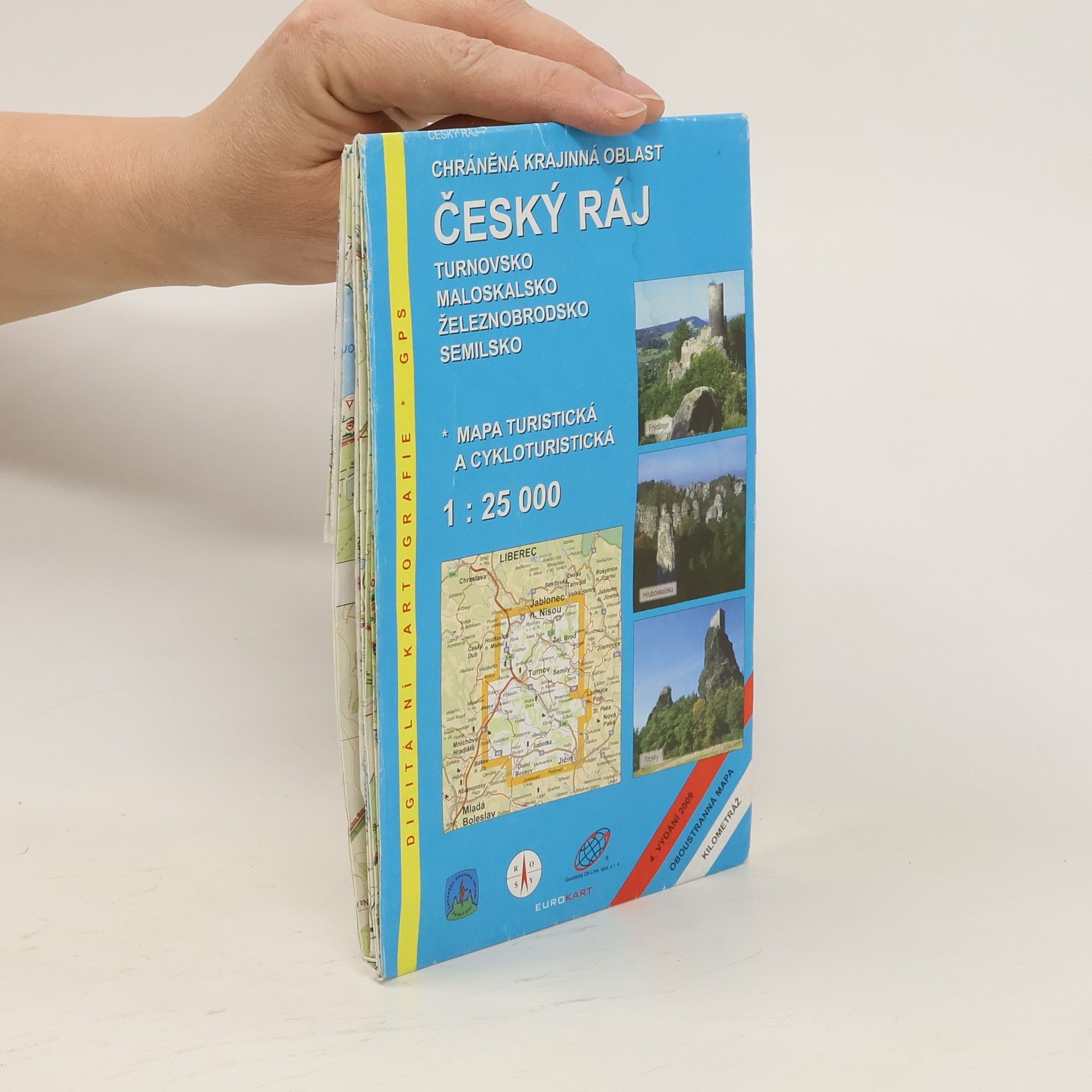 Kolektiv autorů Chráněná krajinná oblast Český ráj Turnovsko, Maloskalsko, Železnobrodsko, Semilsko : mapa turistická a cykloturistická 1:25 000 CHKO Český ráj