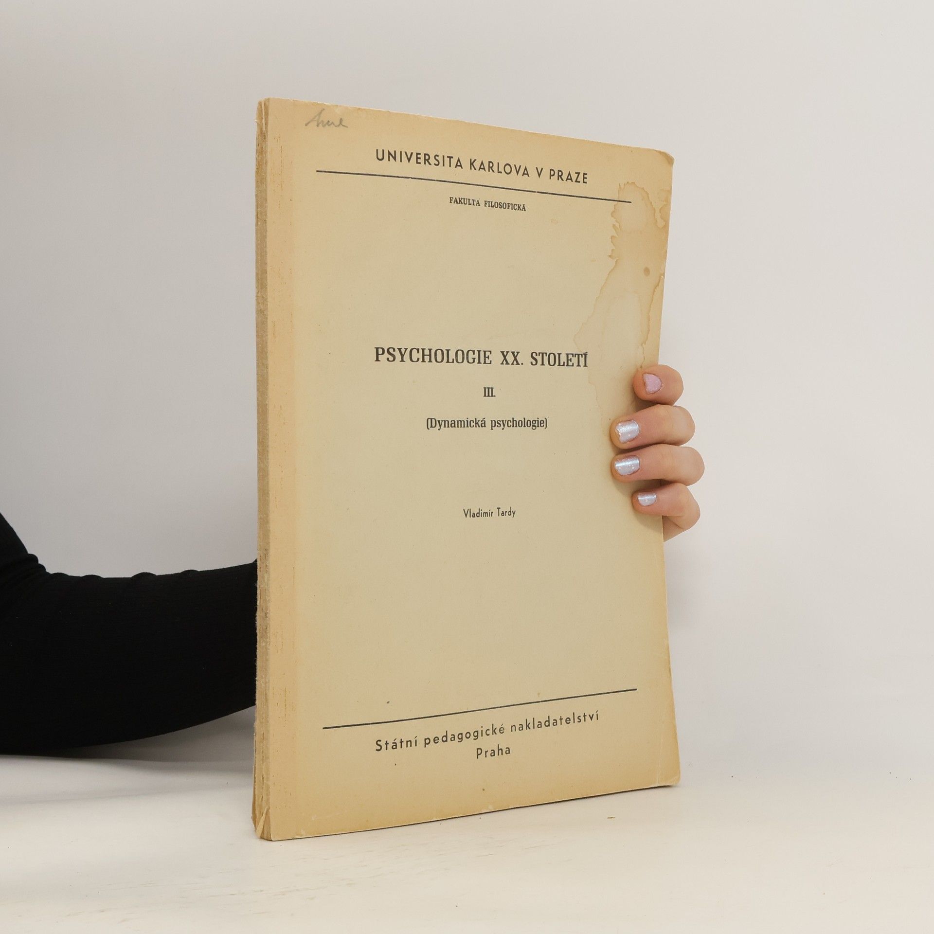 Vladimír Tardy Psychologie XX. století III