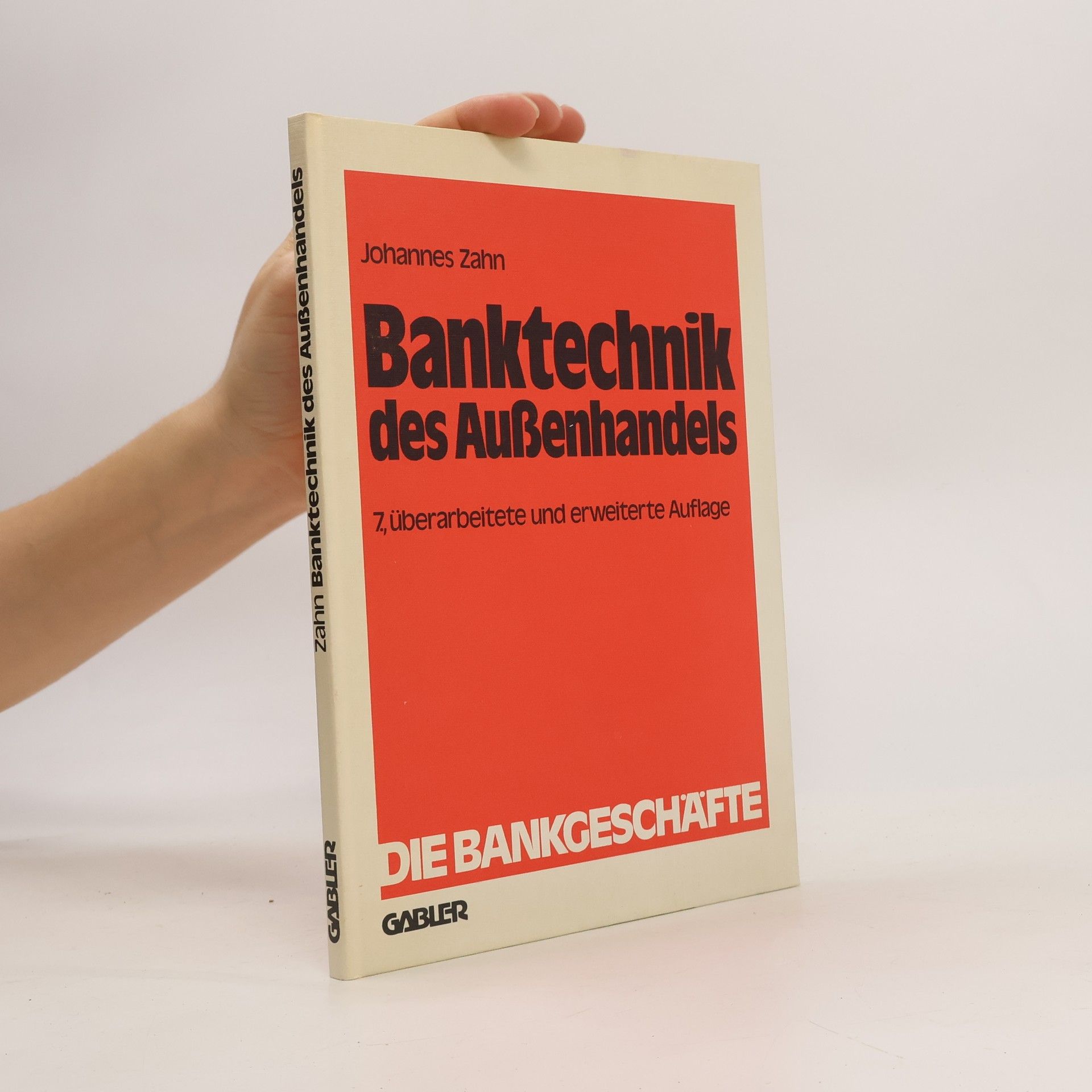 Johannes C. D. Zahn Banktechnik des Aussenhandels