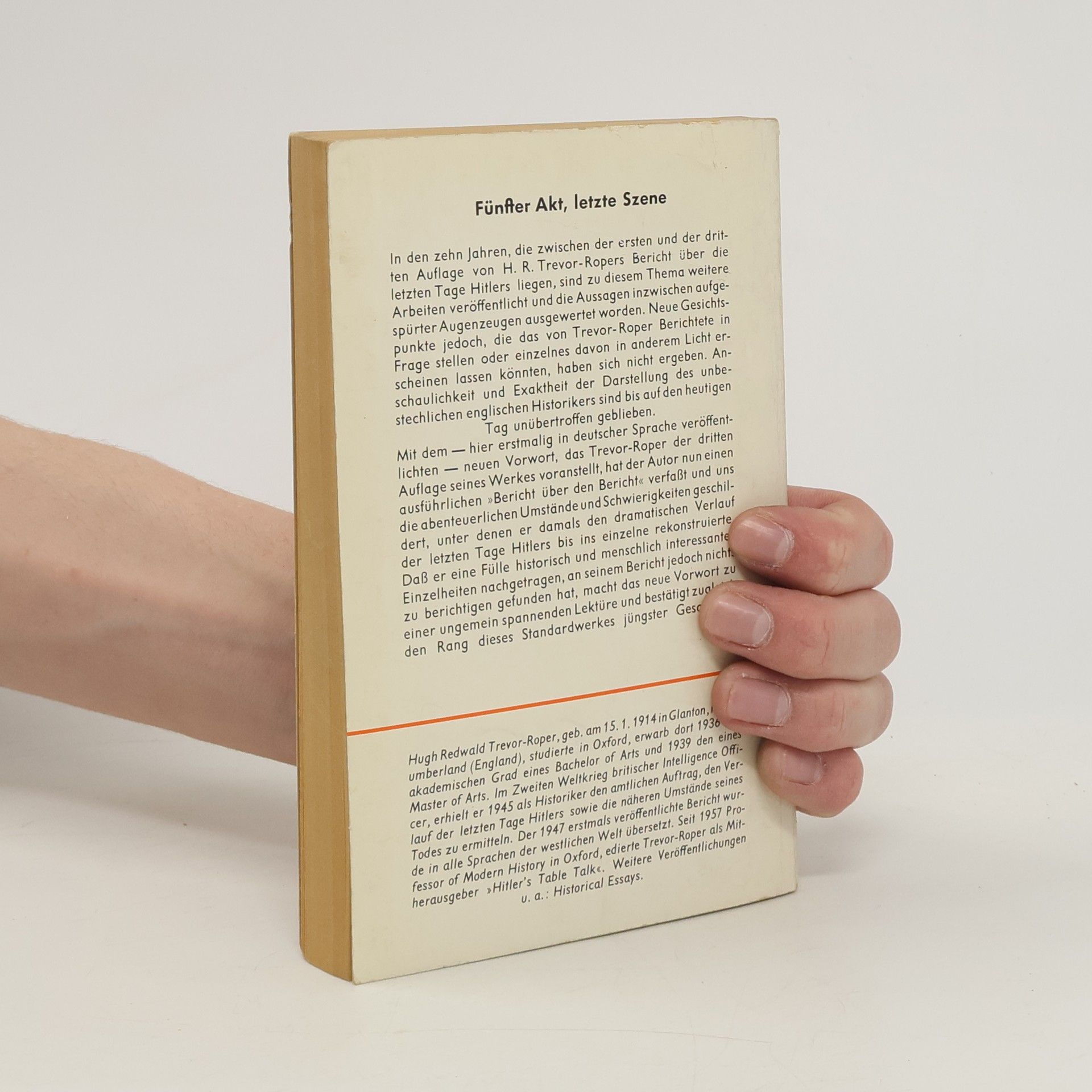 H. R. Trevor Roper Hitlers letzte Tage