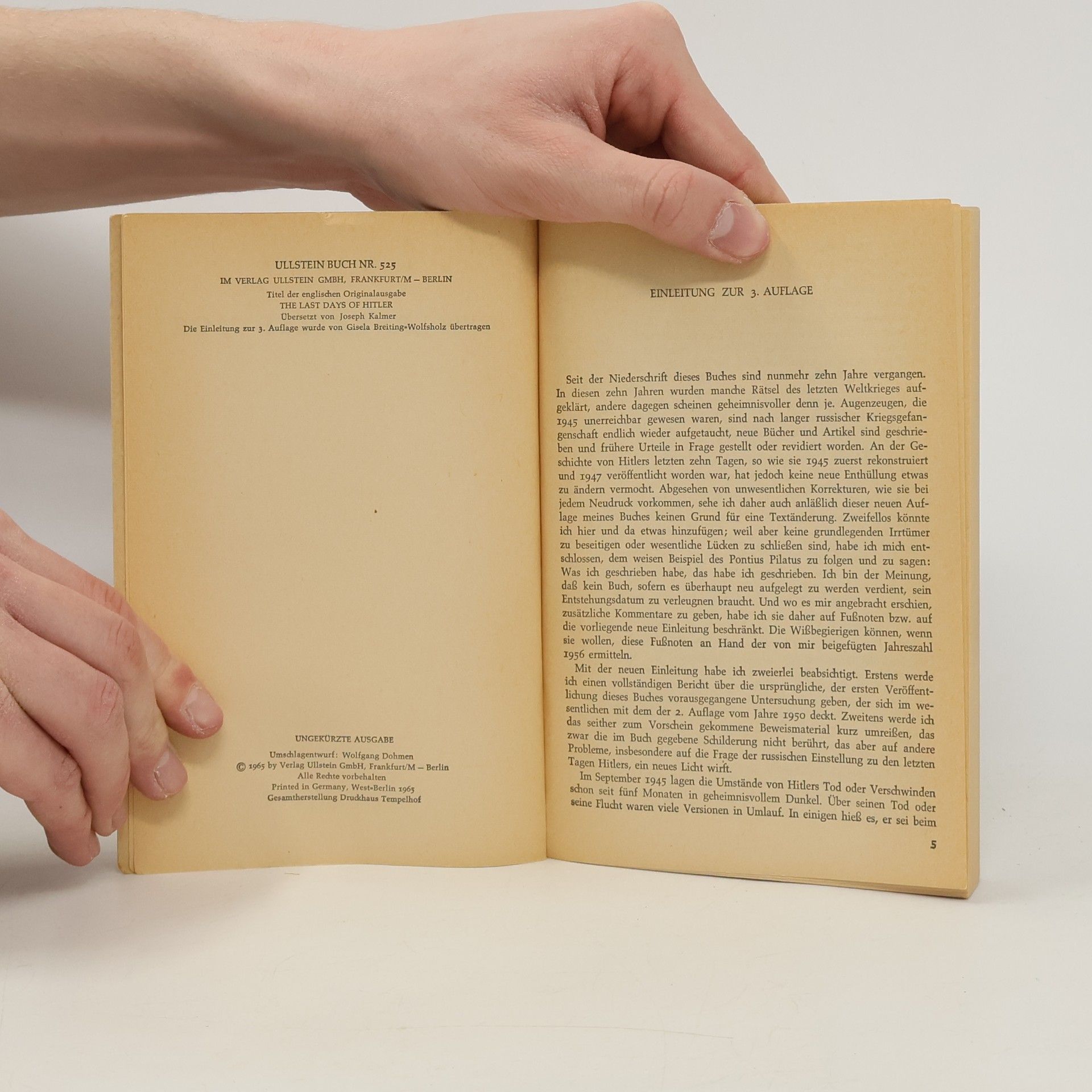 H. R. Trevor Roper Hitlers letzte Tage