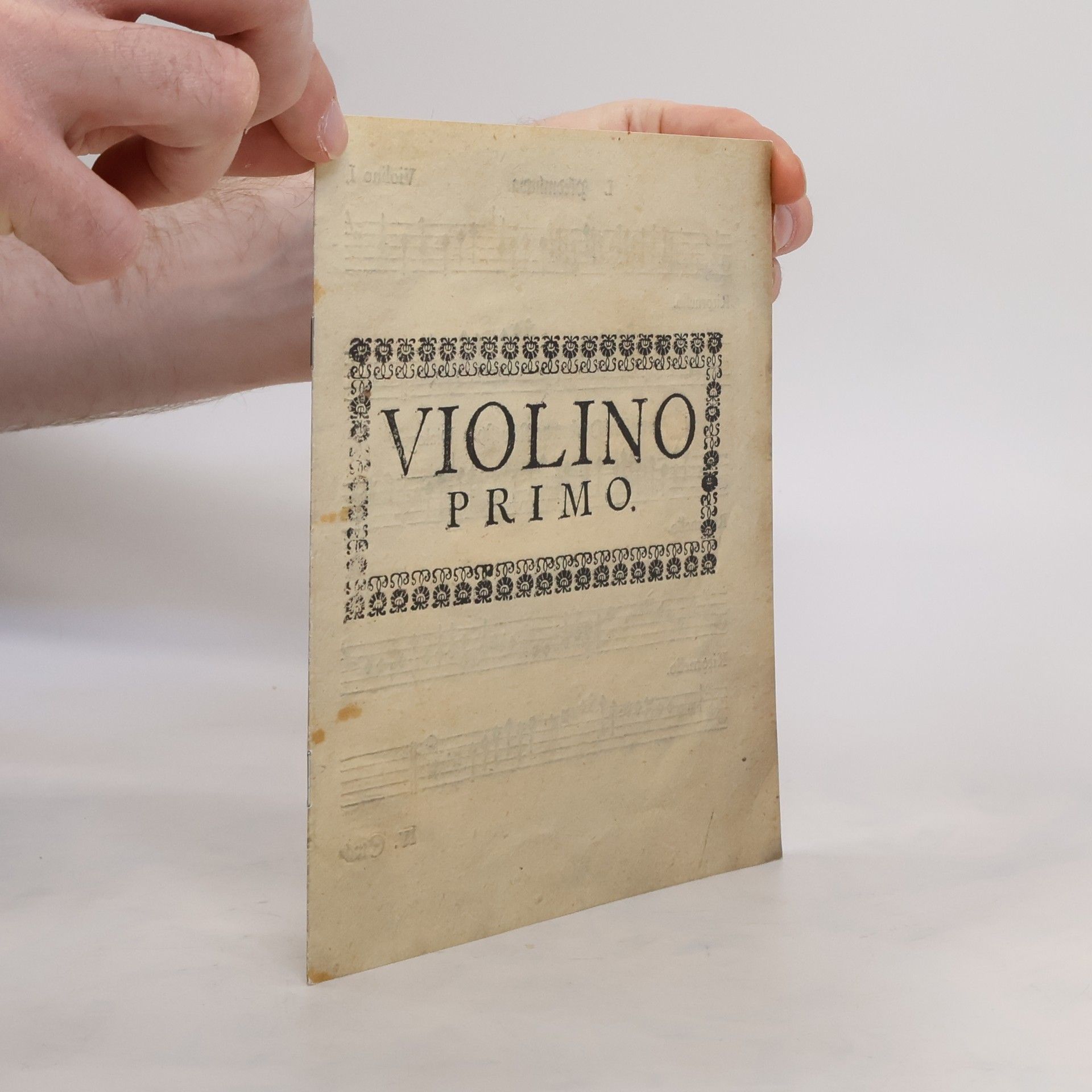 Adam Václav Michna z. Otradovic Violino Primo