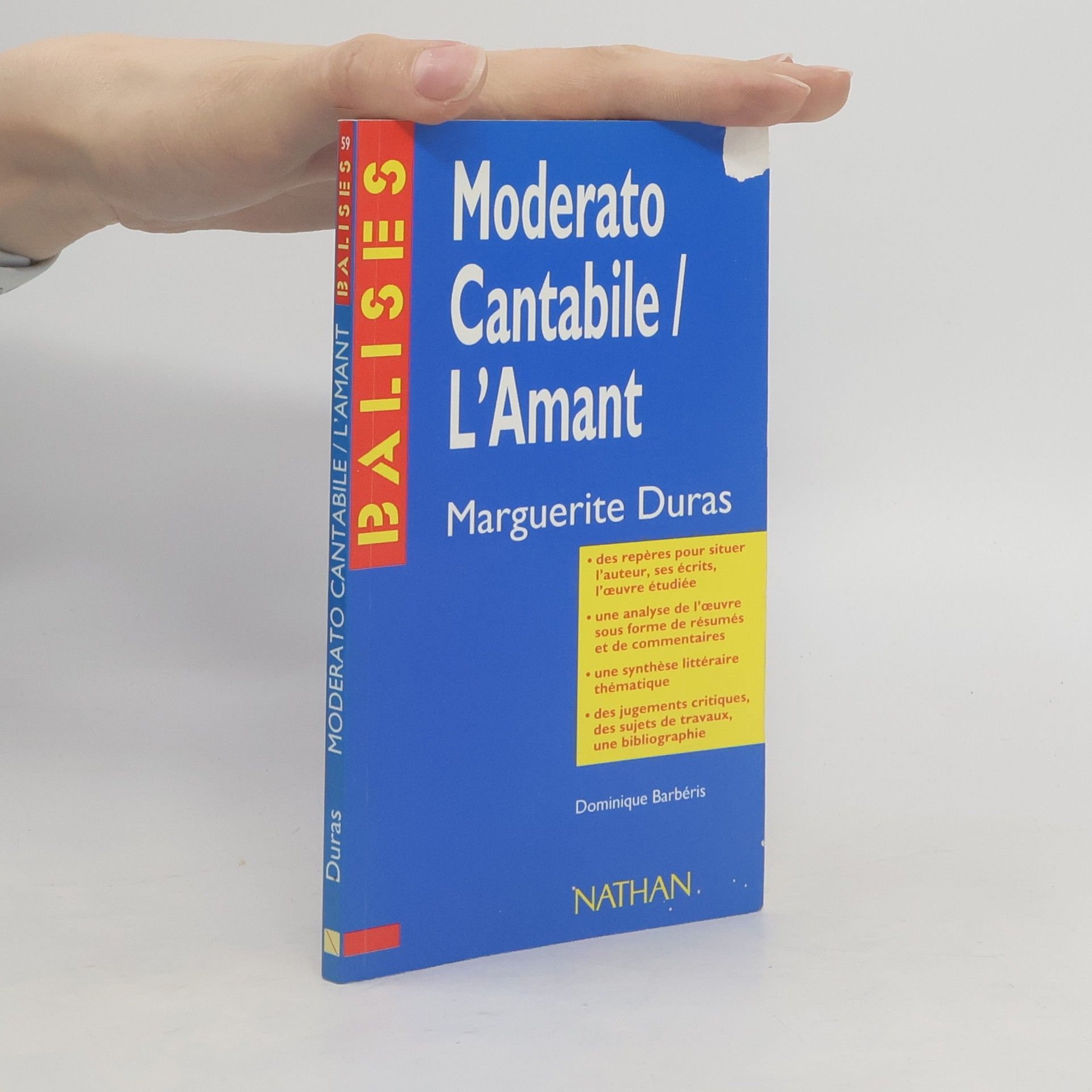Dominique Barbéris Moderato cantabile, l'Amant, Marguerite Duras