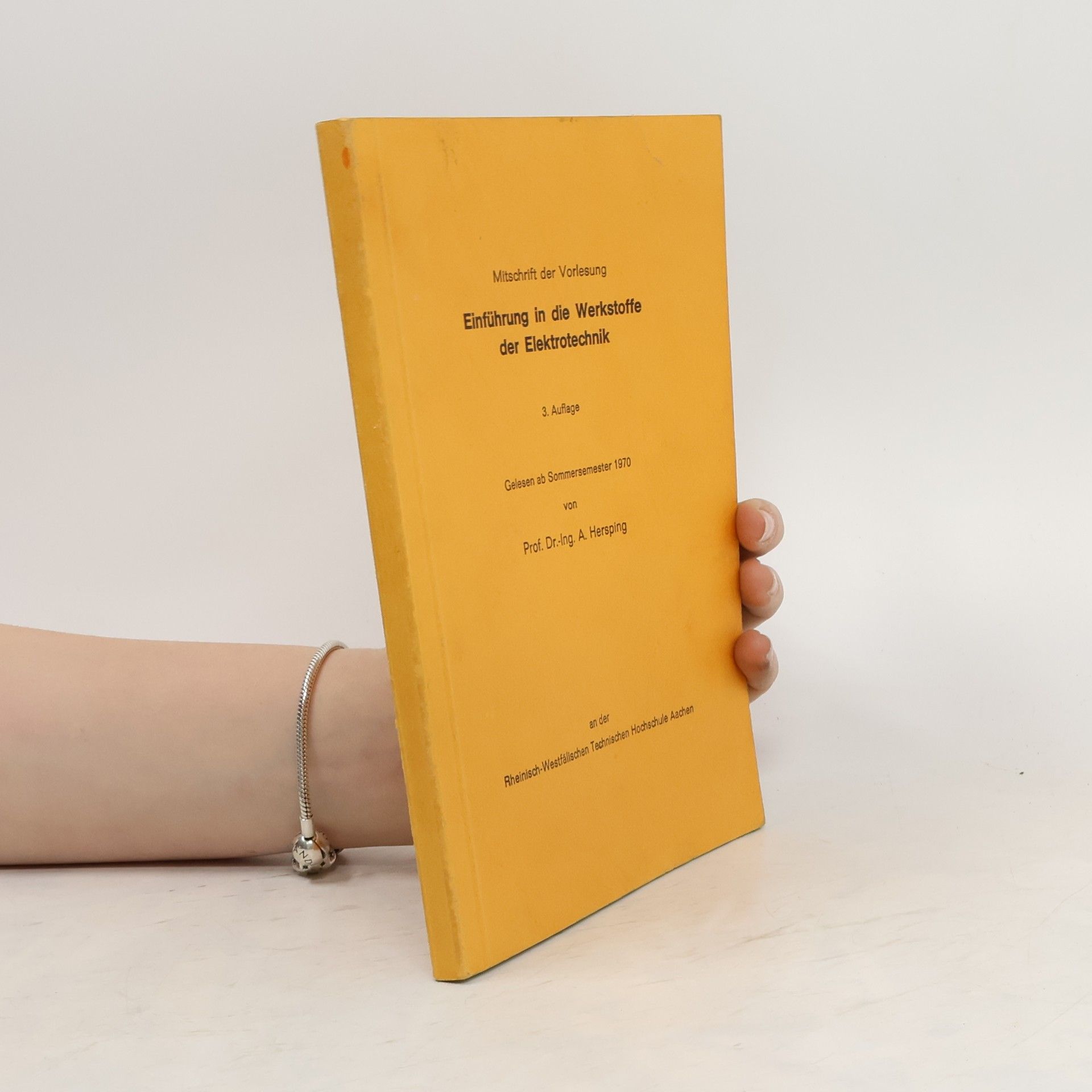 Alfons Hersping Einführung in die Werkstoffe der Elektrotechnik