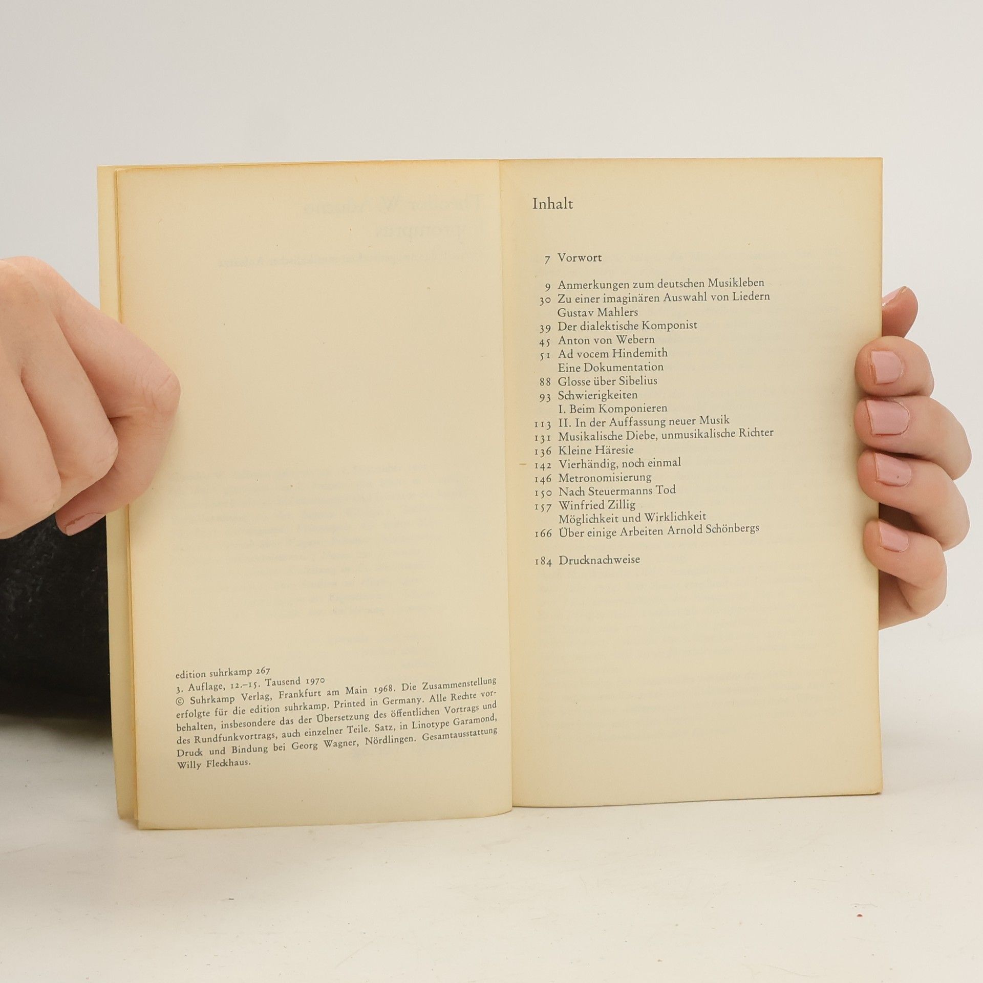 Theodor W. Adomo  Impromptus
