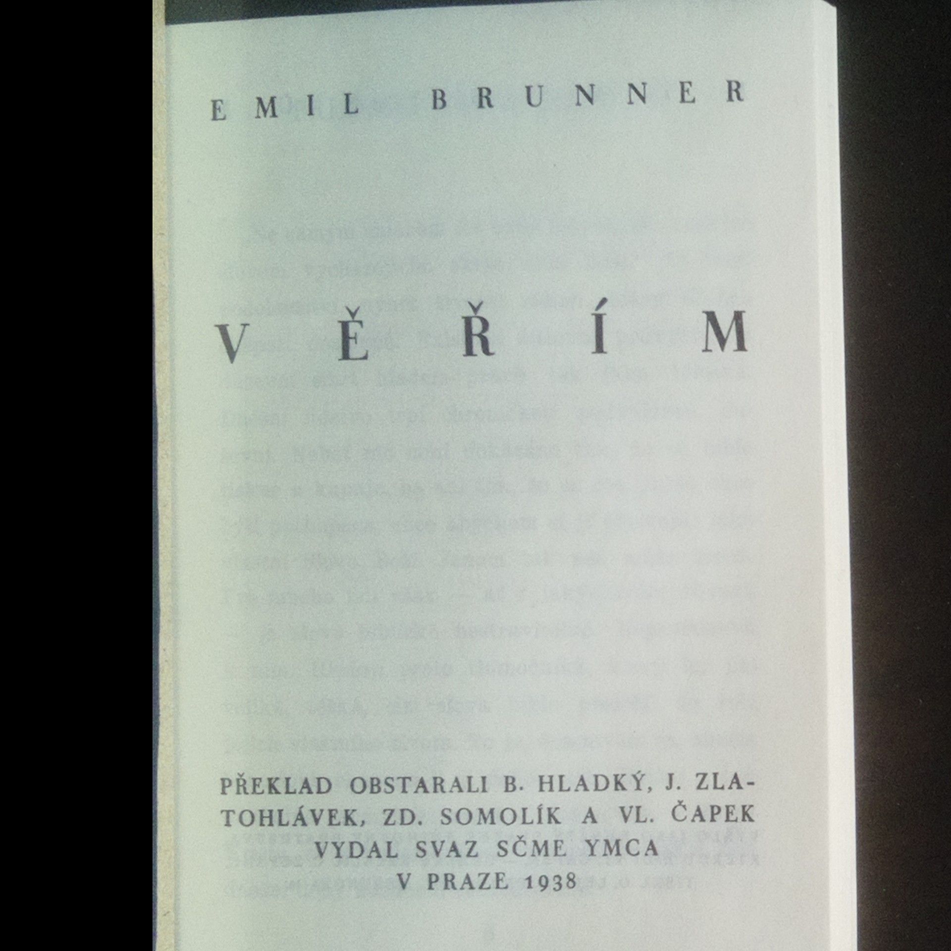 Emil Brunner Věřím