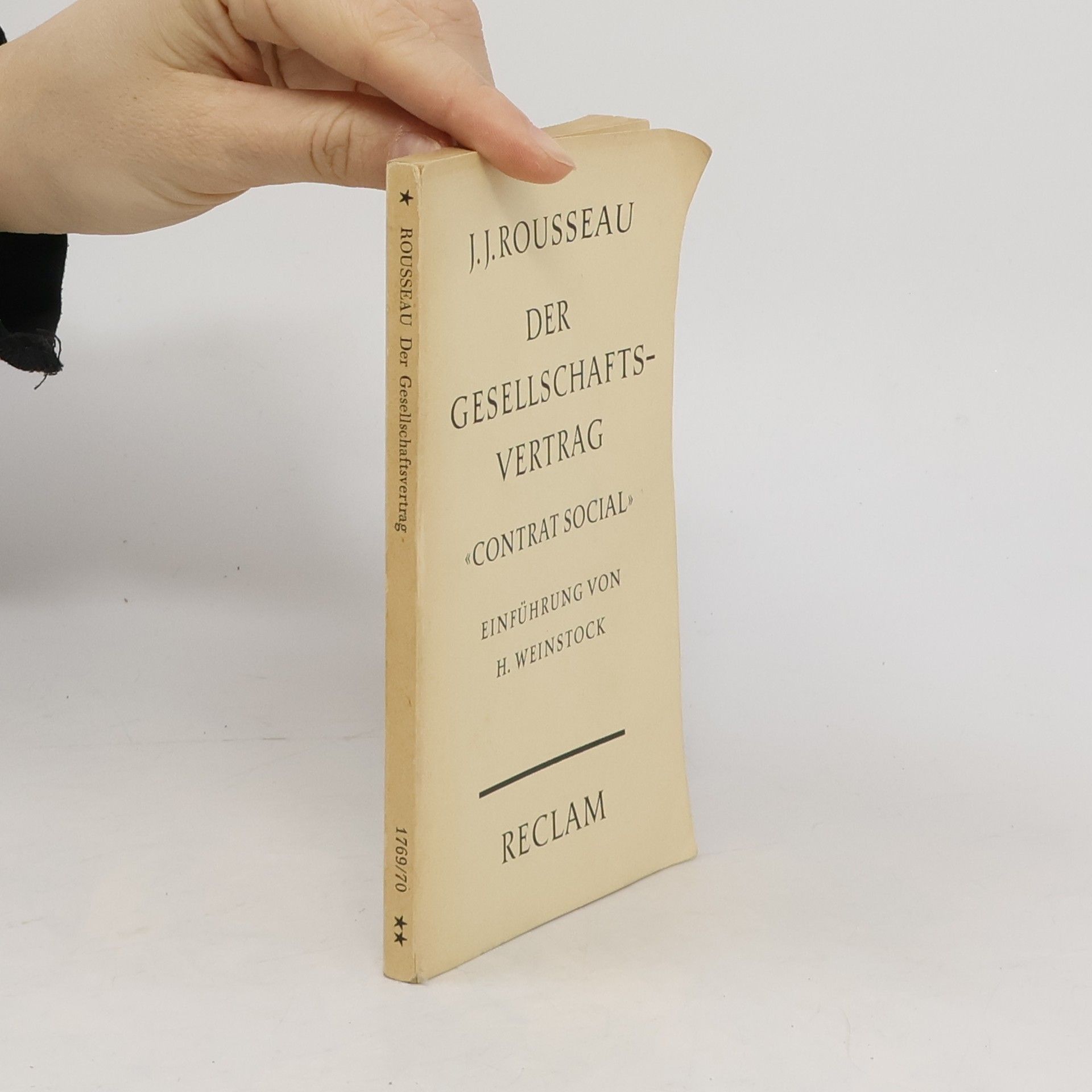 J. J. Rousseau Der Gesellschaftsvertrag