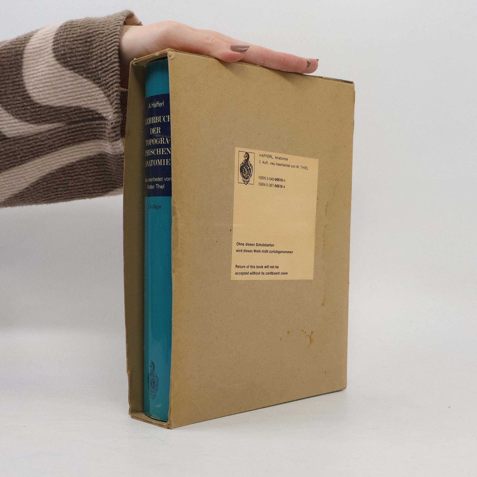 Anton Hafferl Lehrbuch der topographischen Anatomie