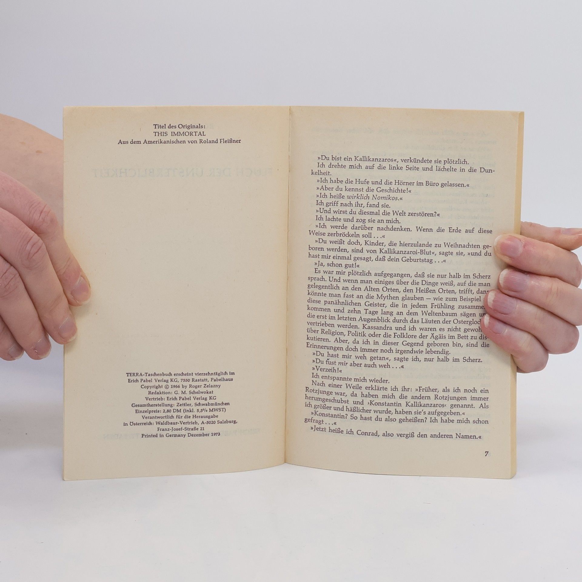 Roger Zelazny Fluch der Unsterblichkeit