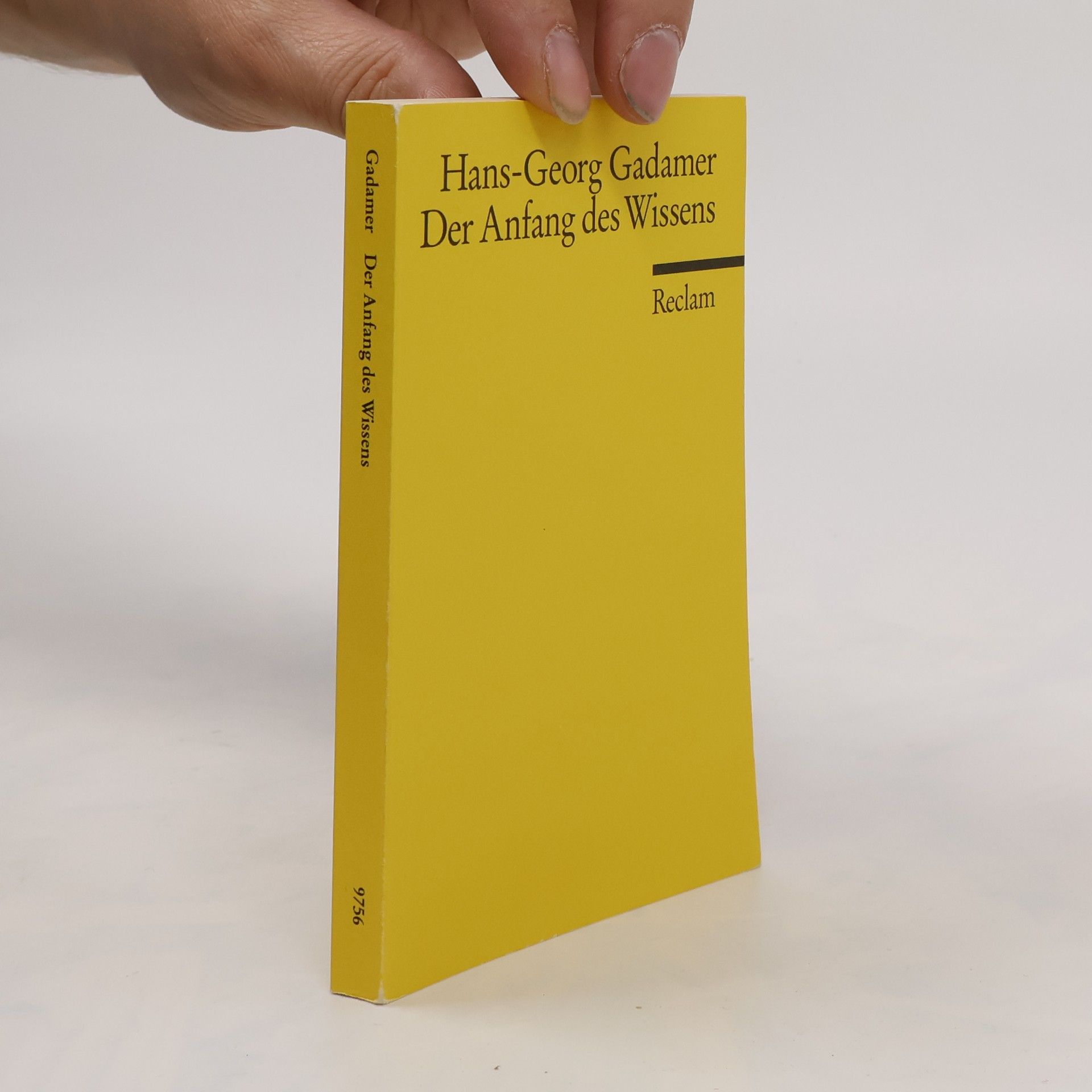 Hans-Georg Gadamer Der Anfang des Wissens