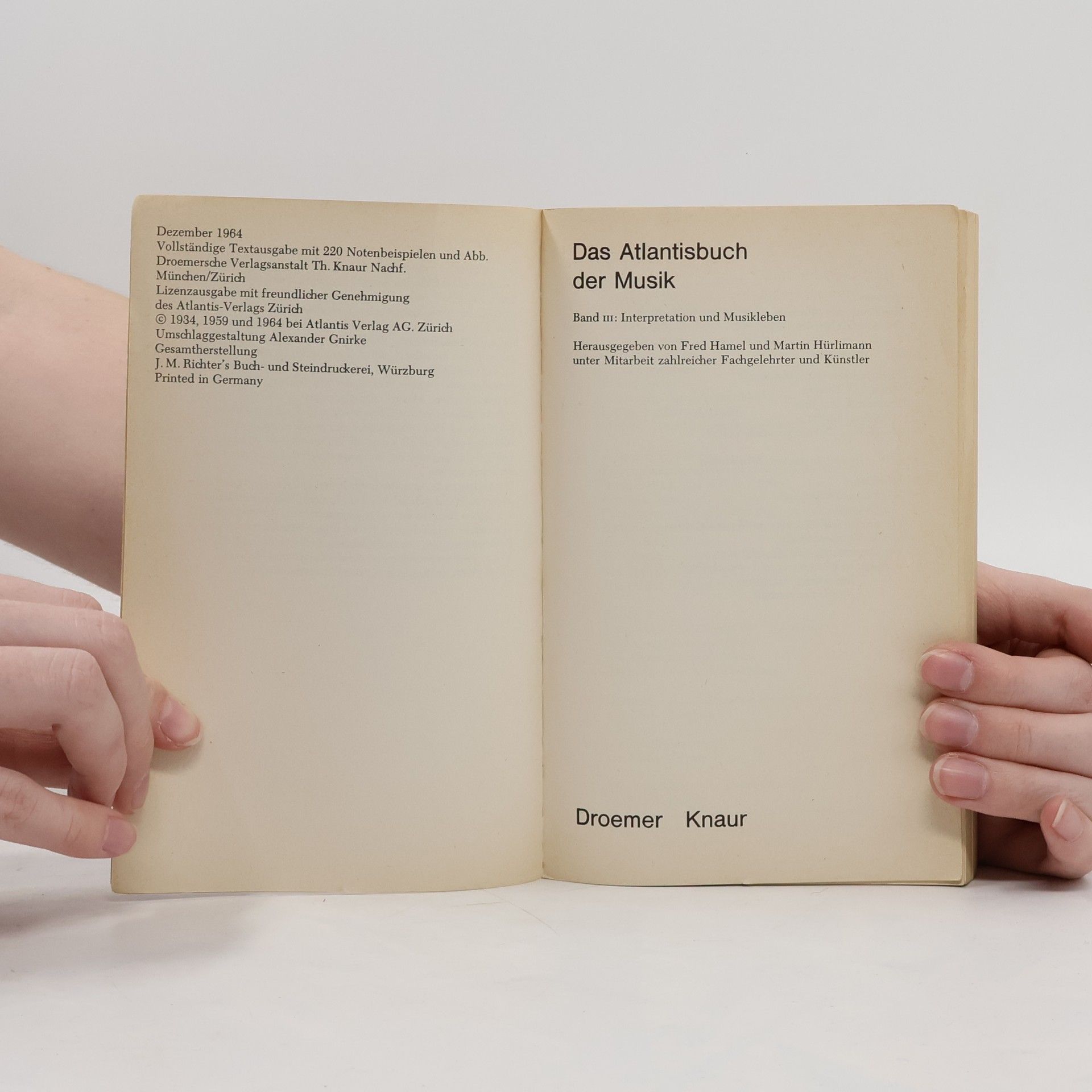 Autorenkollektiv Das Atlantisbuch der Musik. Band III.
