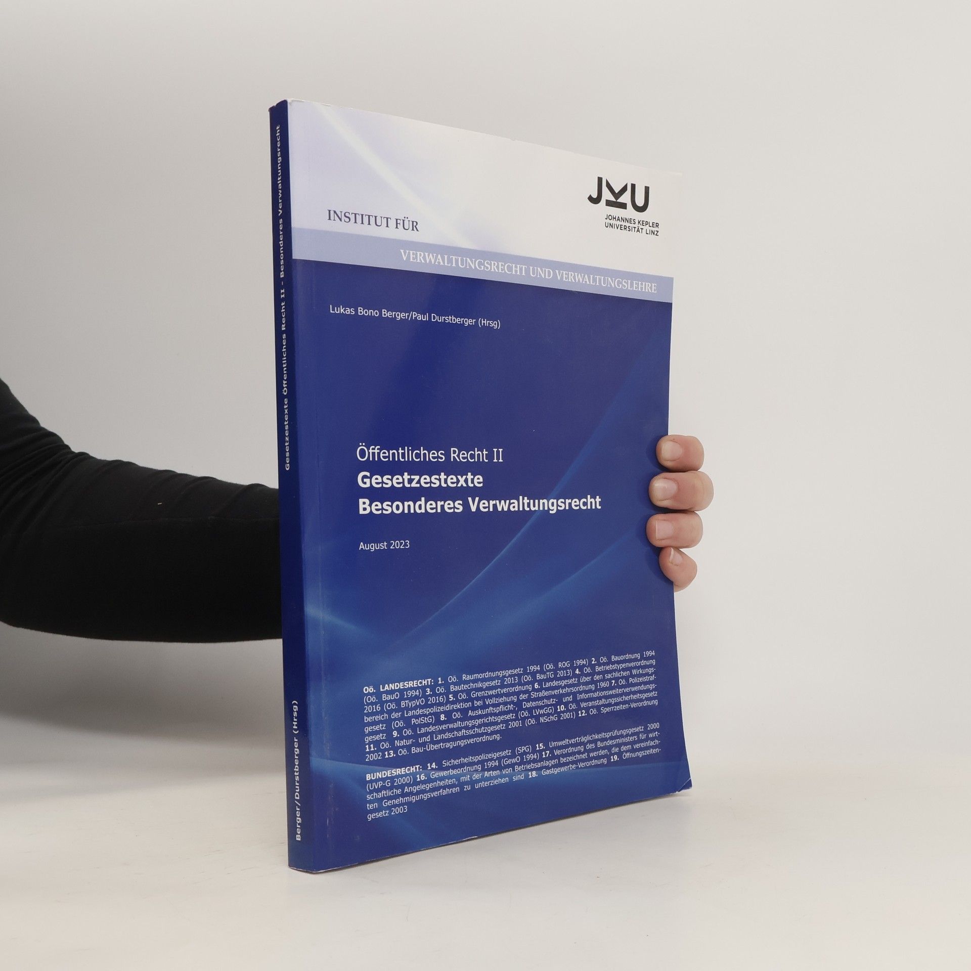 Lukas Bono Berger Öffentliches Recht II. Gesetzestexte Besonderes Vewaltungsrecht